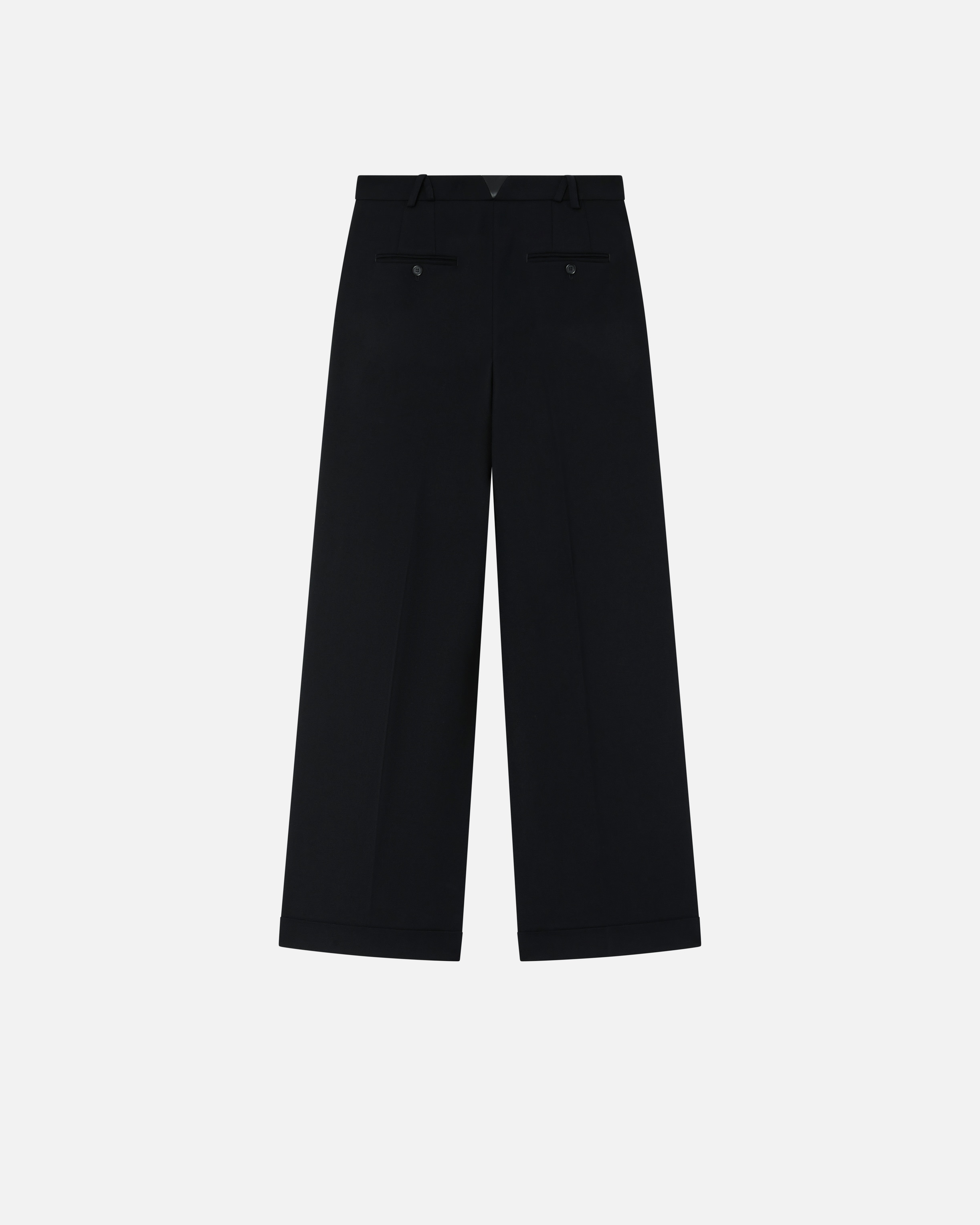 WIDE-LEG WOOL TWILL TROUSERS WITH DARTS - 6