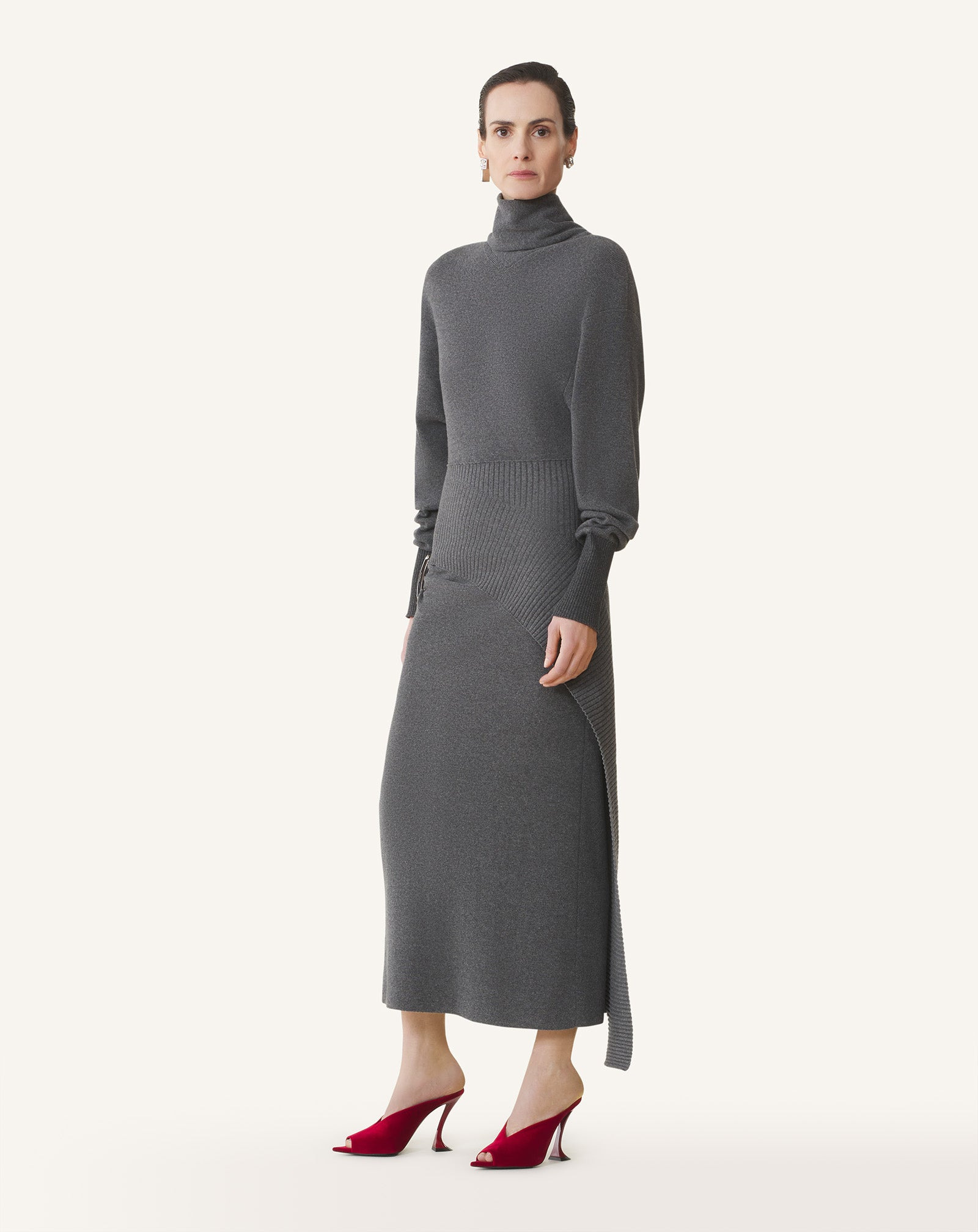 WOOL AND CASHMERE MIDI DRESS - 3