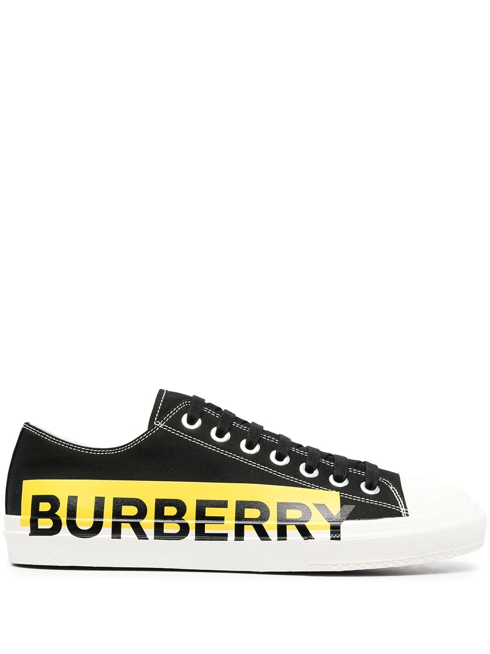 side logo print sneakers - 1