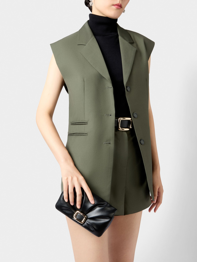 Viv' Choc Phone Holder in Leather 7