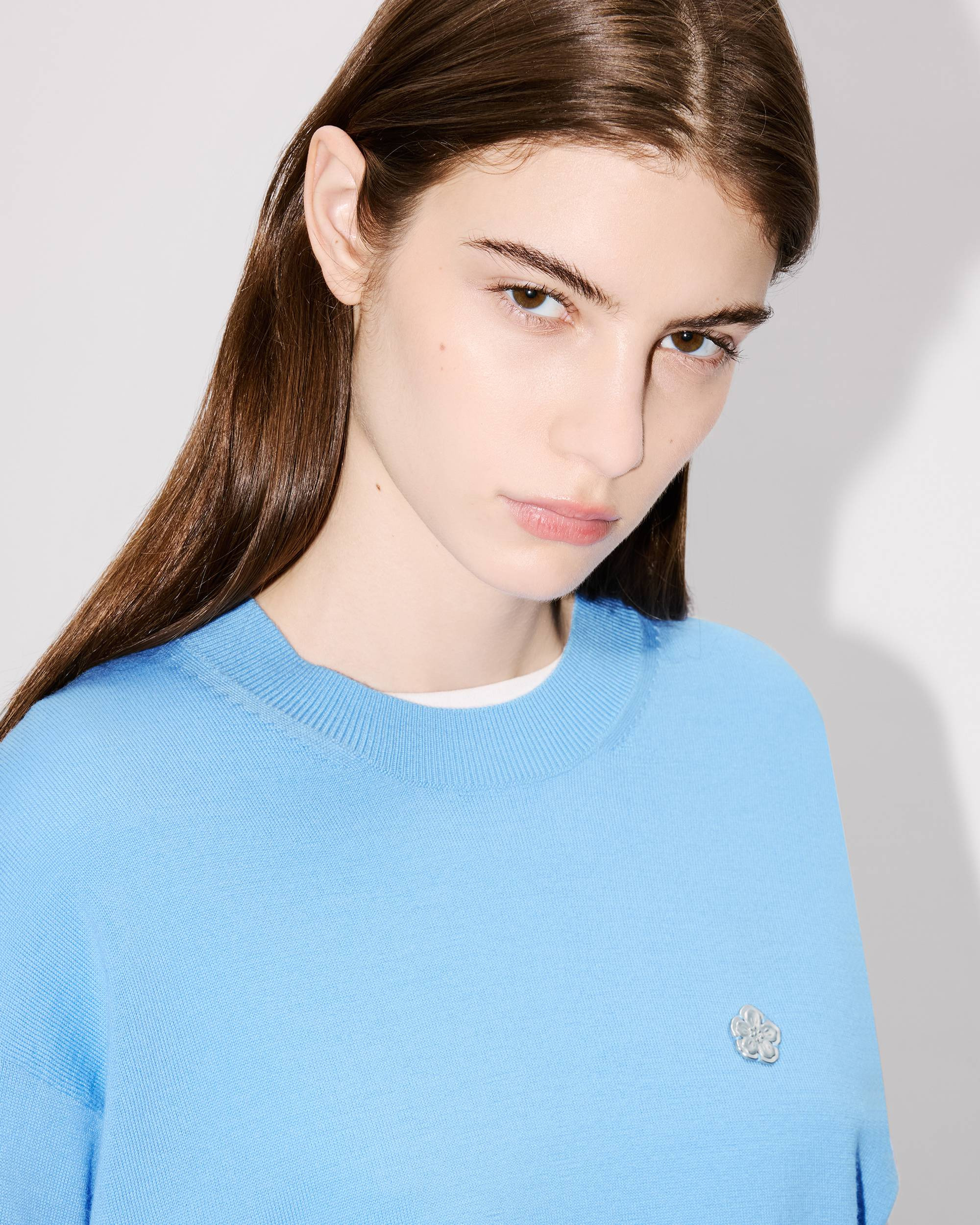 'Boke Flower' embroidered jumper in Merino wool - 6