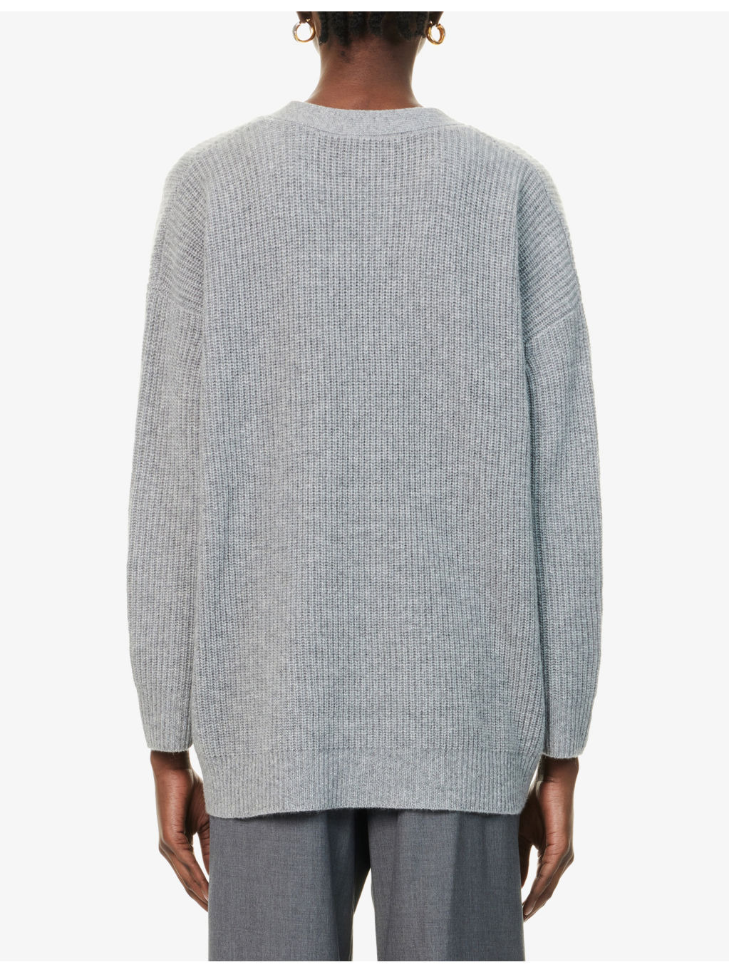 Cocoon V-Neck Cashmere Cardigan - 4