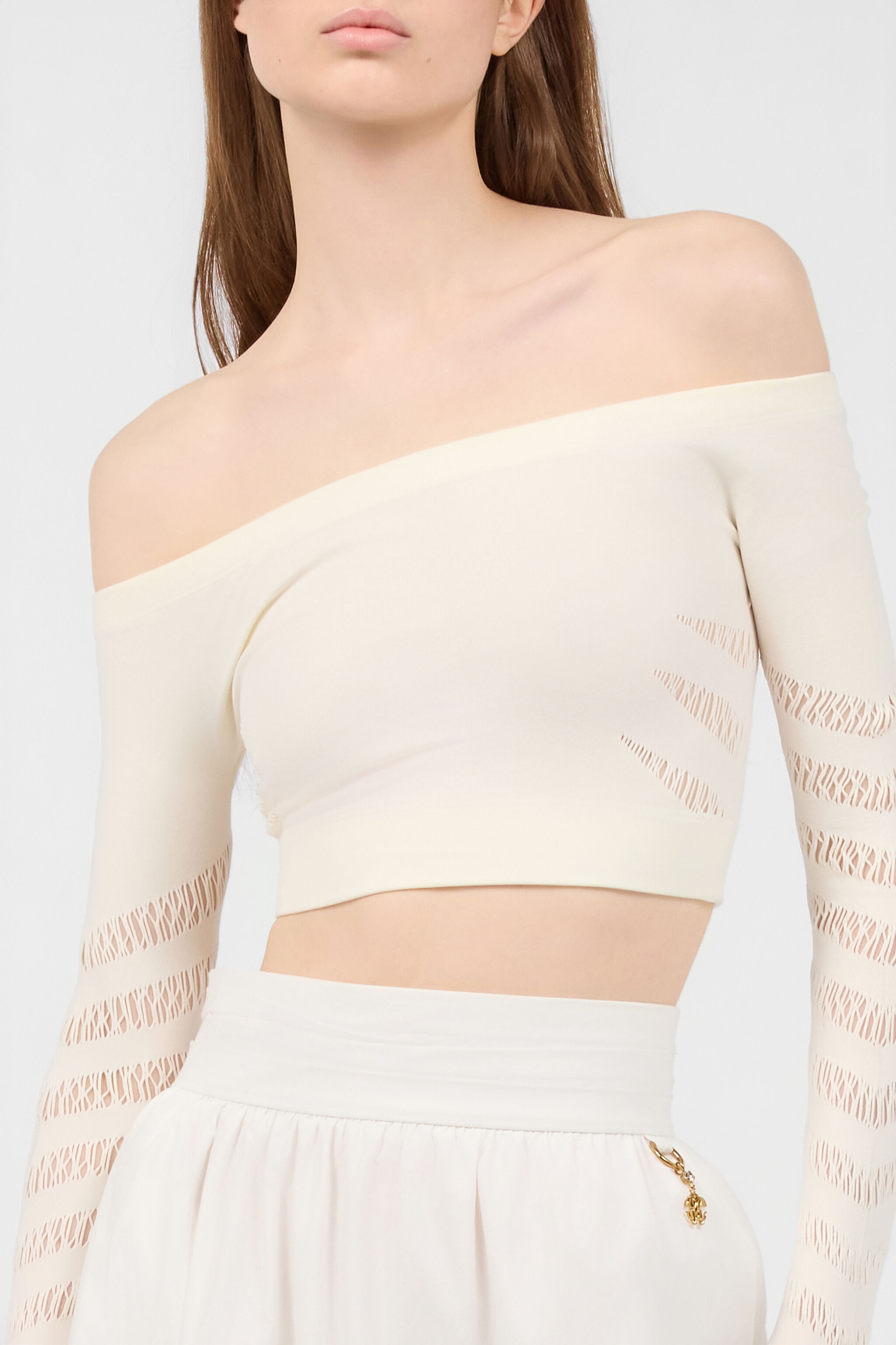 Open-Shoulder Crop Top - 6