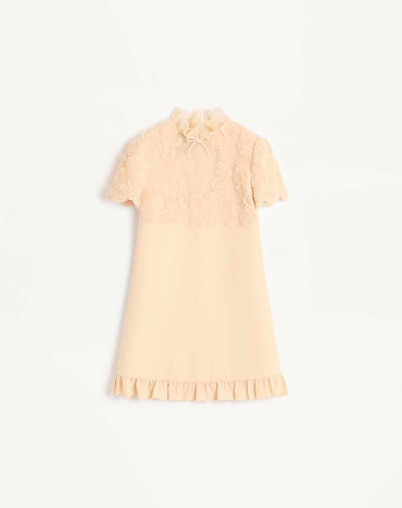 EMBROIDERED CREPE COUTURE SHORT DRESS 1
