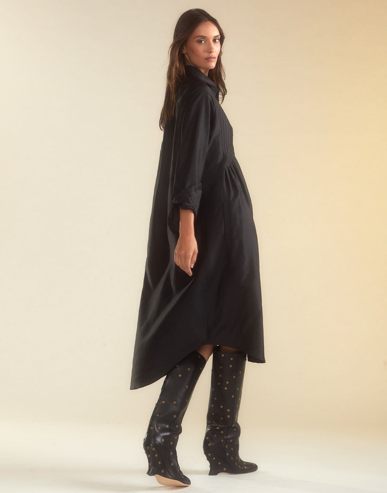 Undercover Silk Taffeta Shirt Dress - 4