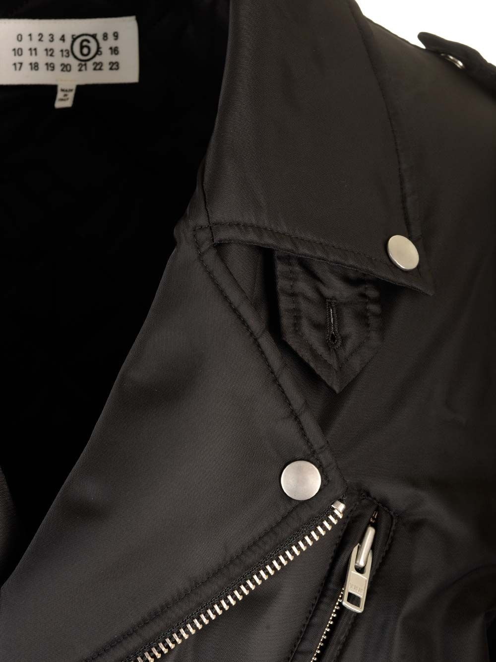 Faux Leather Biker Jacket Jackets Black - 4