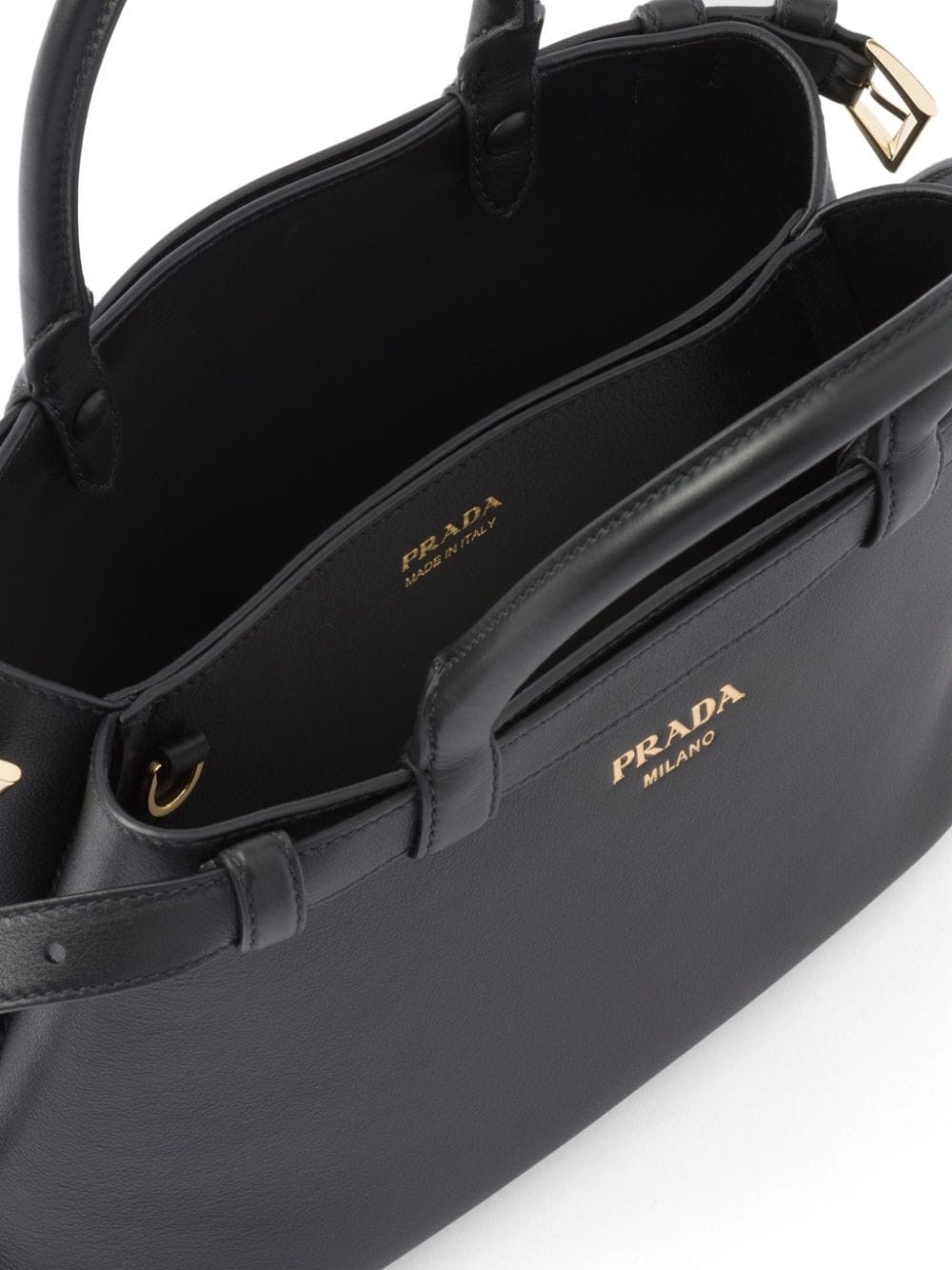 logo-lettering leather tote bag - 5