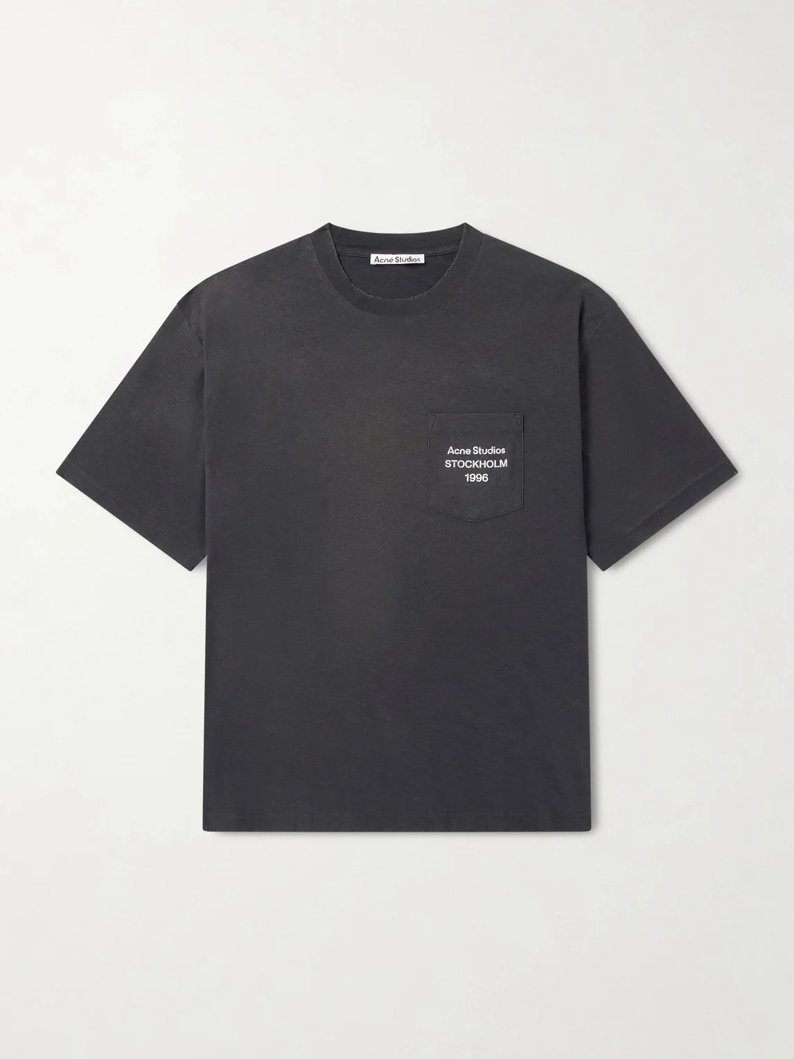 Exford U Oversized Logo-Print Distressed Cotton-Jersey T-Shirt - 1