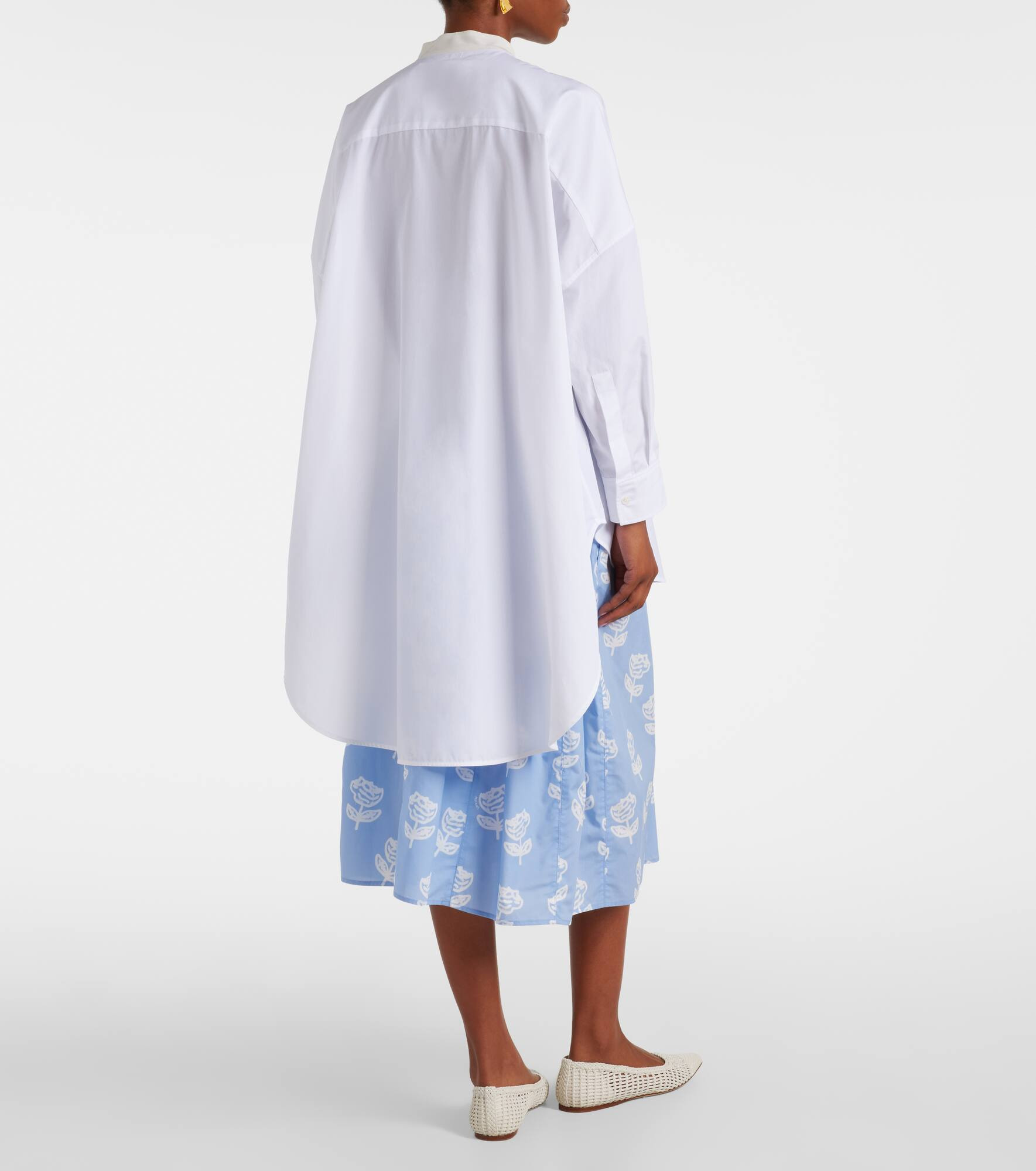 Tie-neck cotton shirt dress - 3