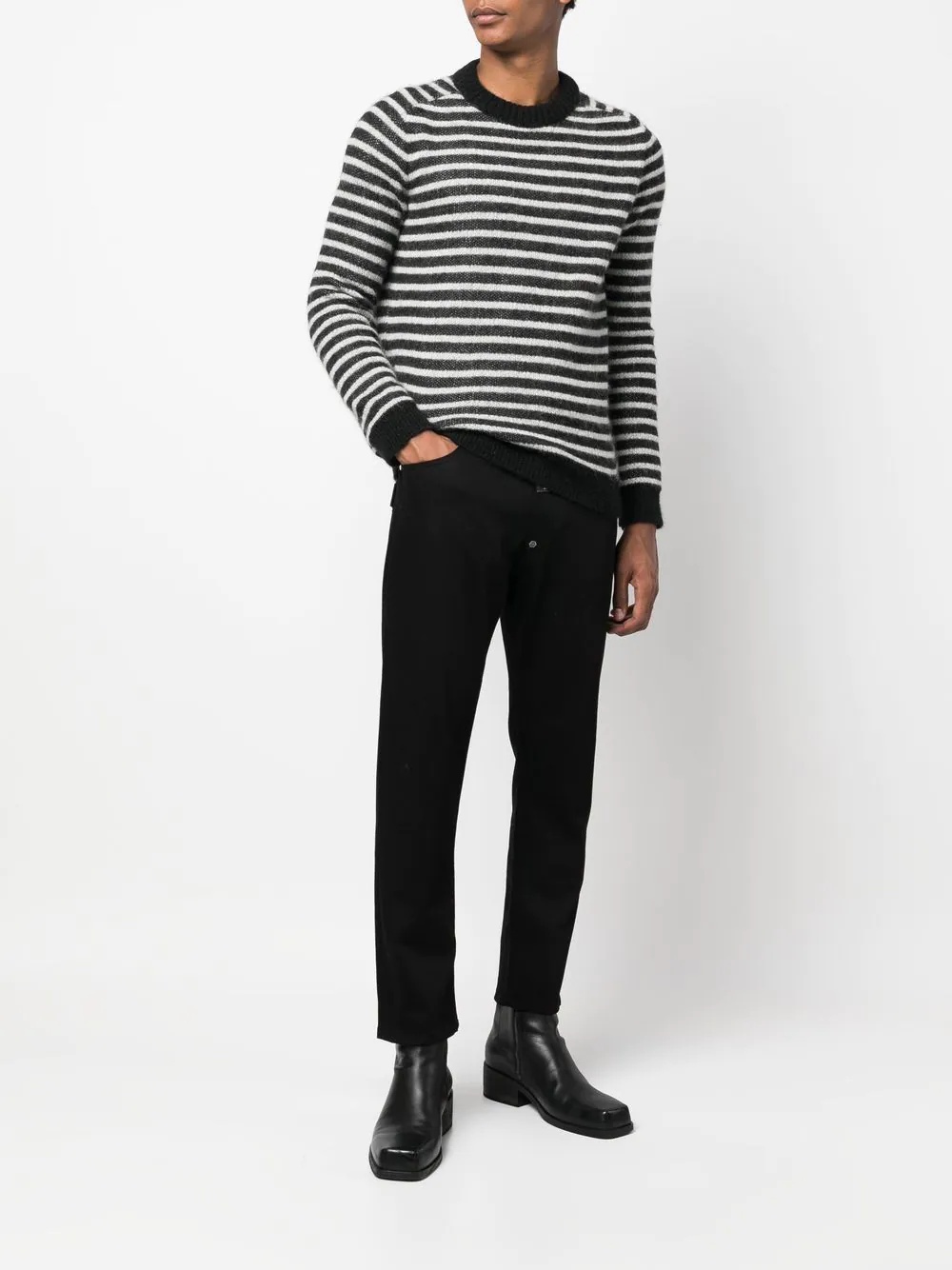 straight-leg mid-rise jeans - 2