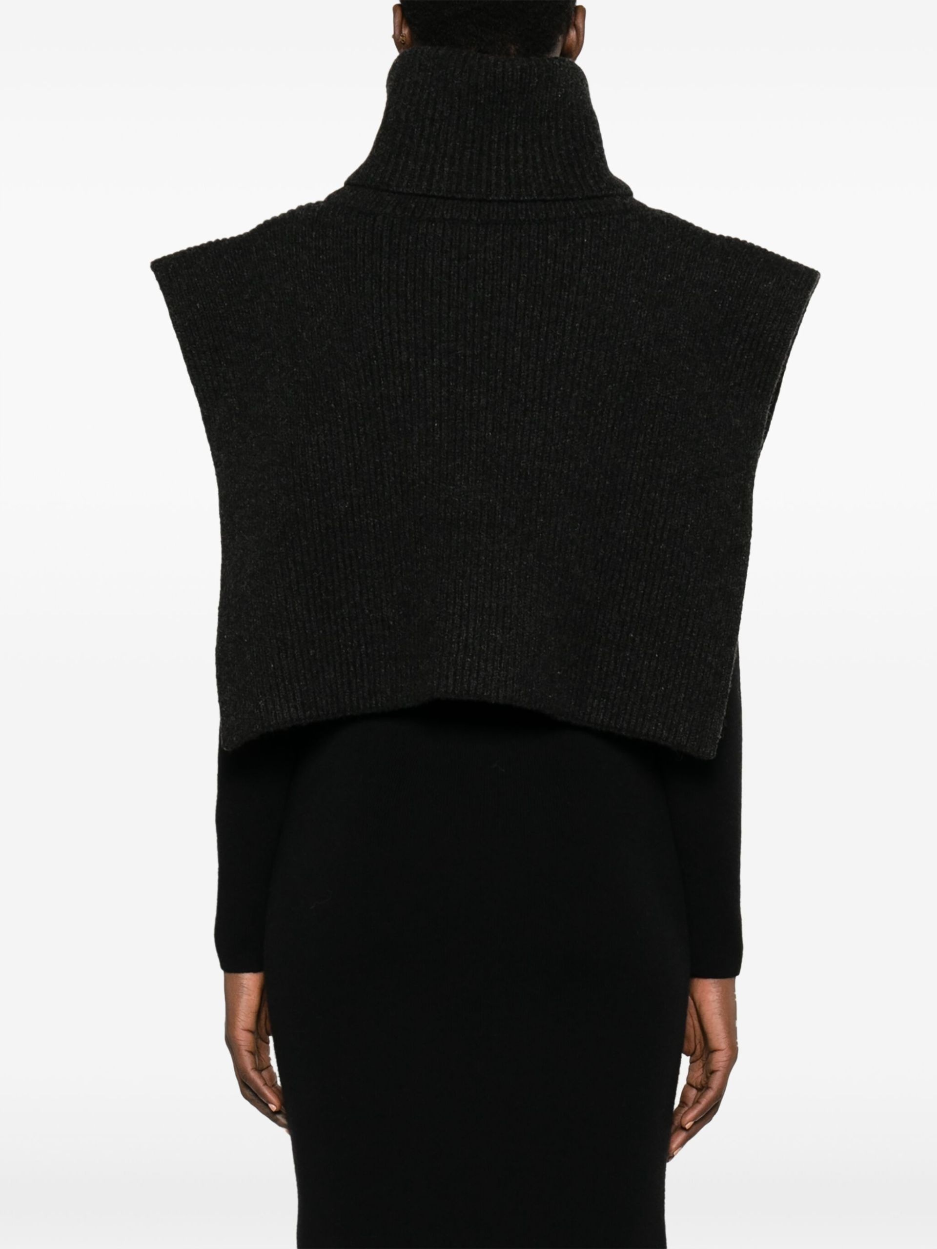 Grey Emmit Ribbed Cashmere Top - 4