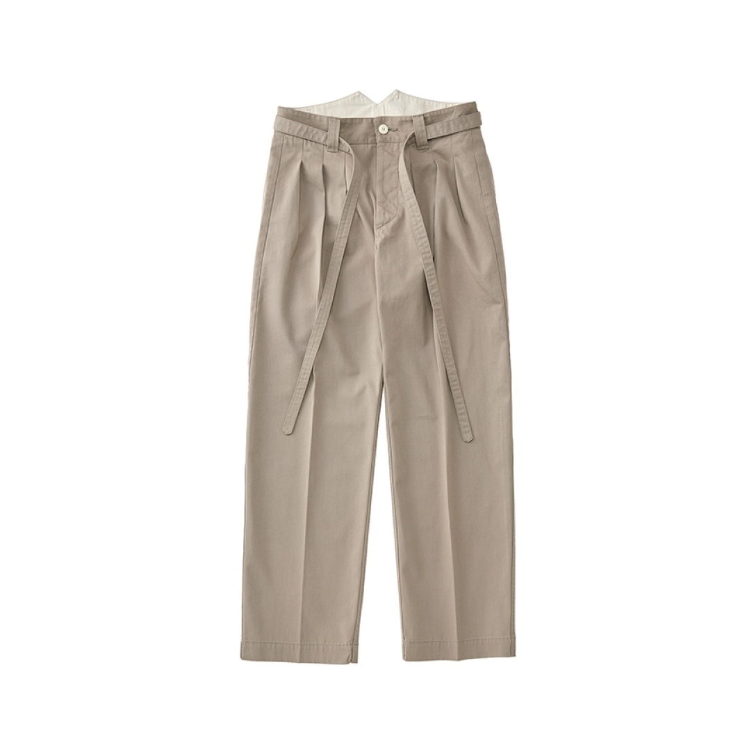 HAKAMA CHINO PANTS W BEIGE - 1