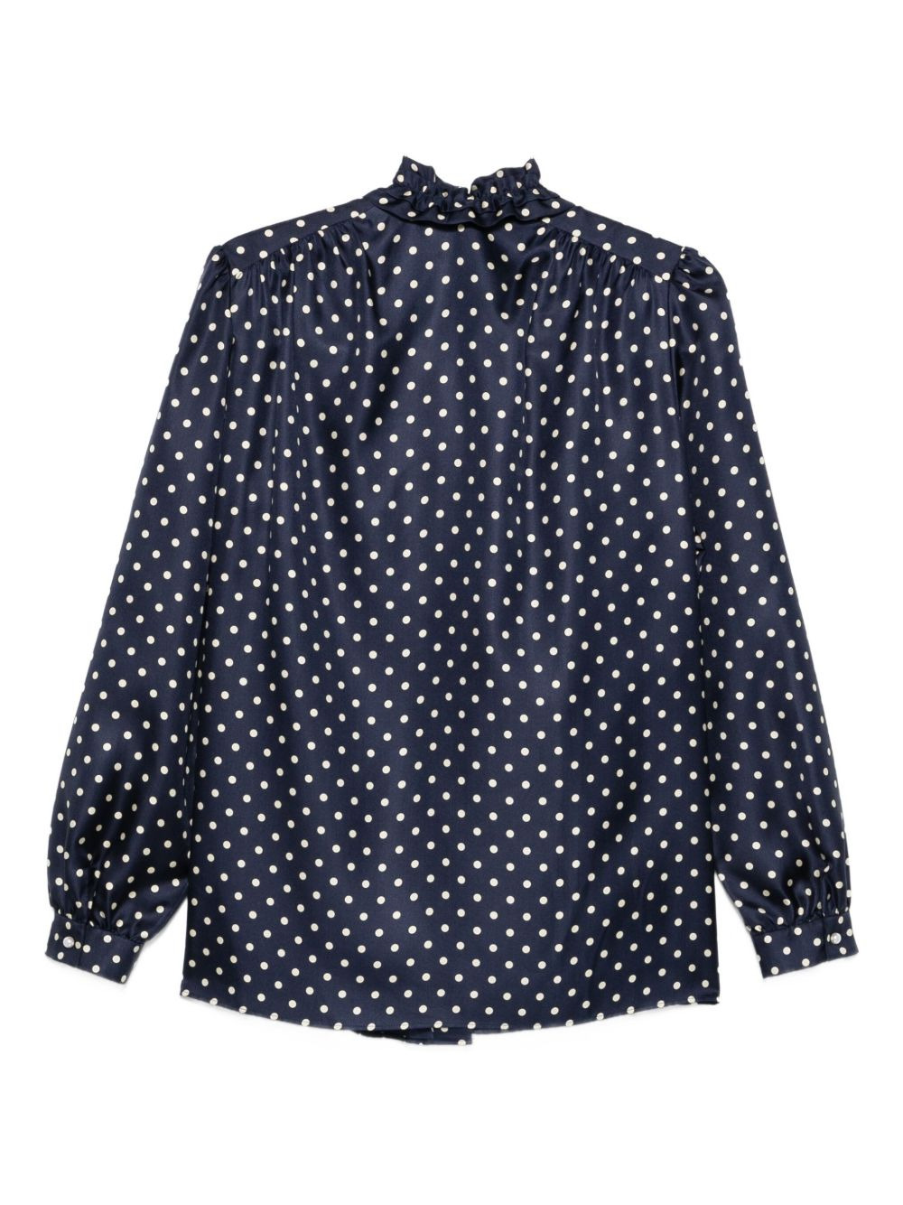polka-dot ruffled shirt - 2
