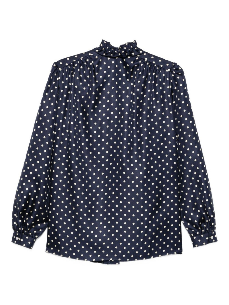 Valentino polka-dot ruffled shirt outlook
