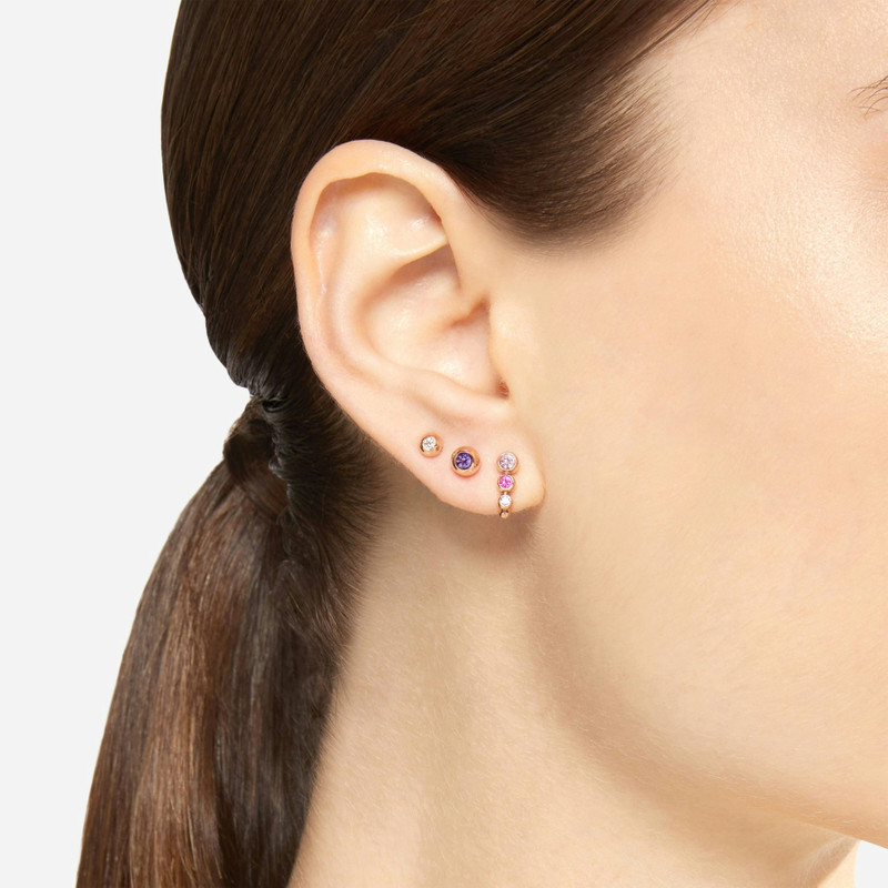 DoDo ROSE GOLD & DIAMOND BOLLICINE STUD EARRING outlook