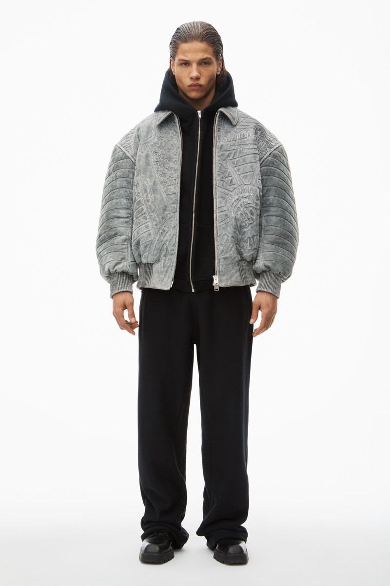 Alexander Wang oversized logo embroidered sweatpants in cotton outlook