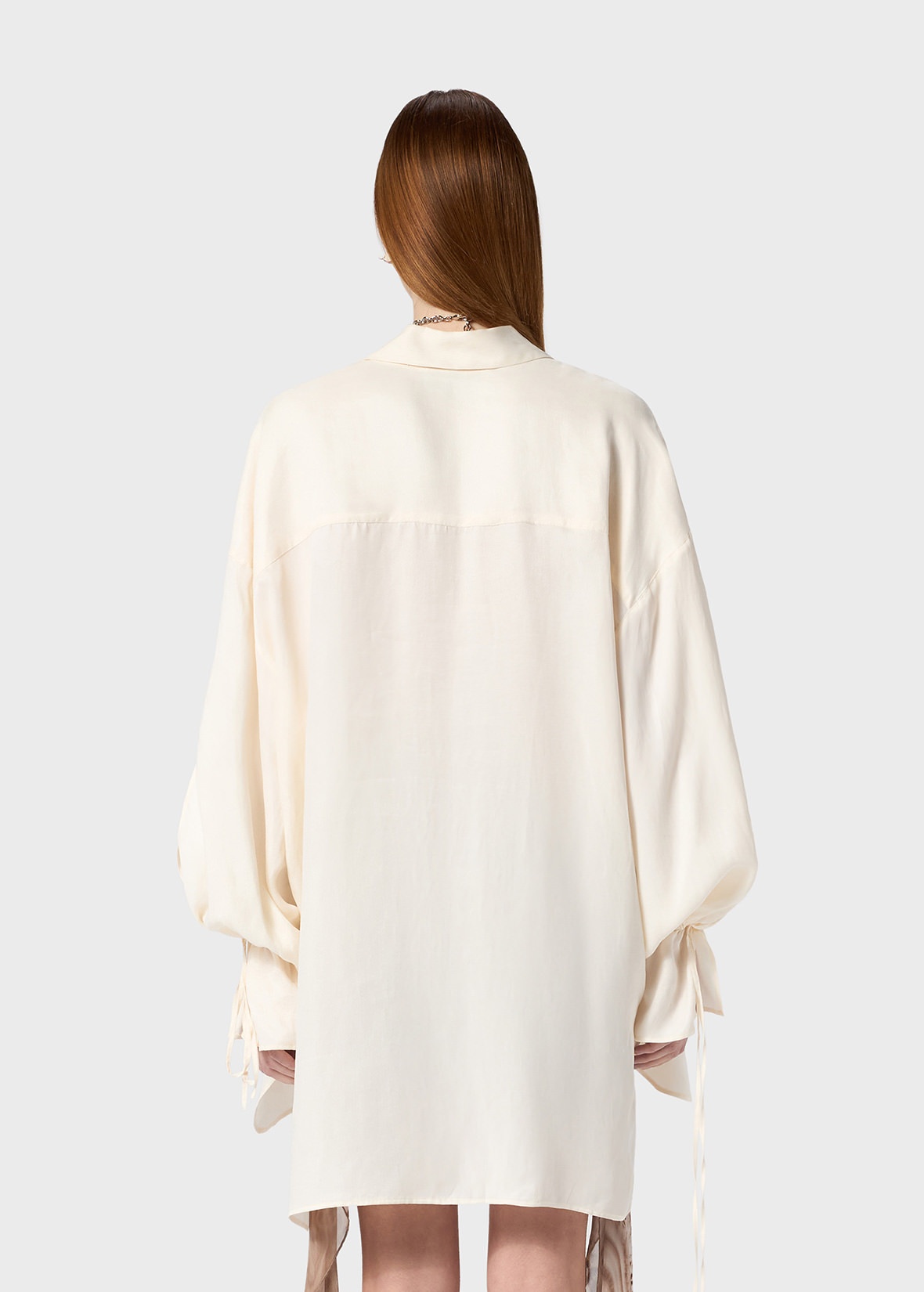 OVERSIZED SHIRT IN WASHED GABARDINE - 4
