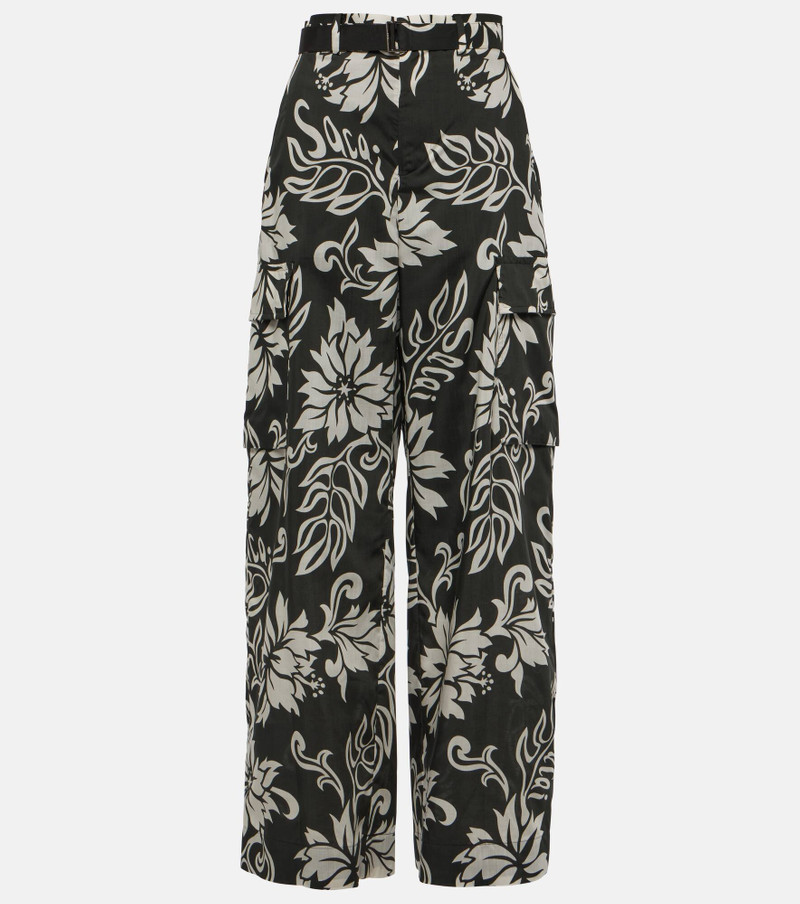 High-rise floral wide-leg pants - 1