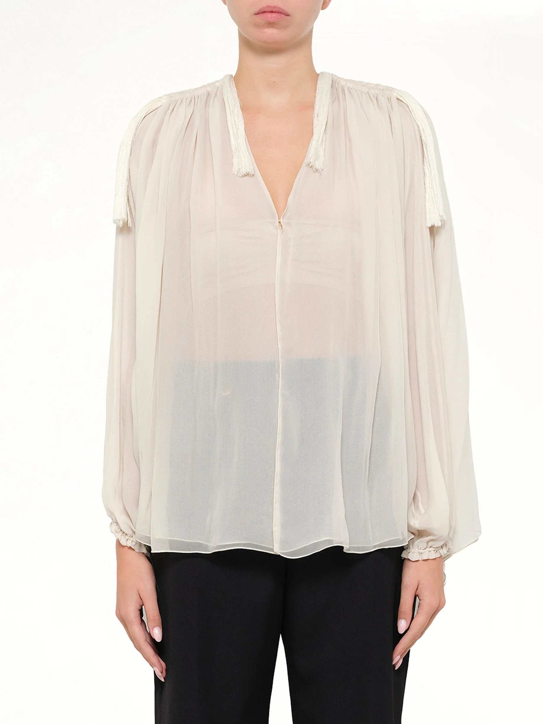 Sheer Lanvin Top in White - 1