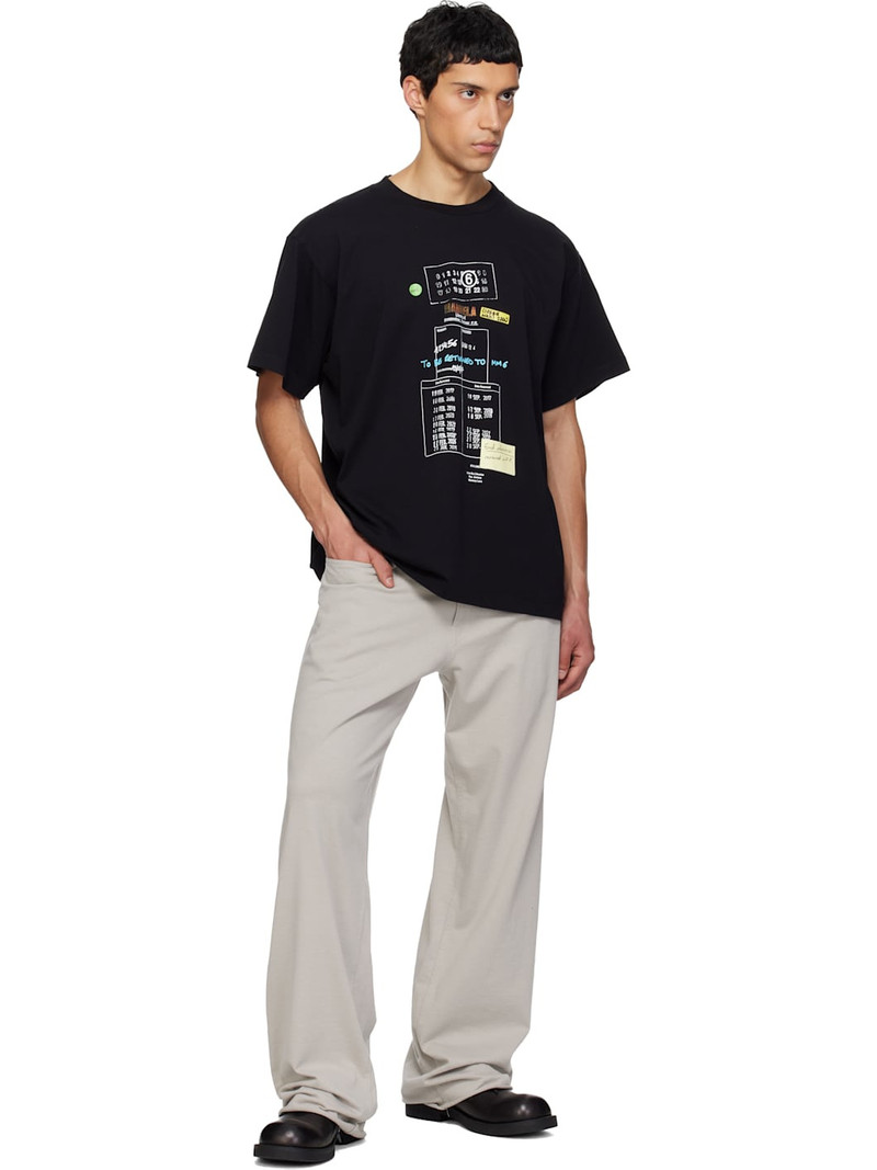 MM6 Maison Margiela Black Library Stamp T-shirt outlook