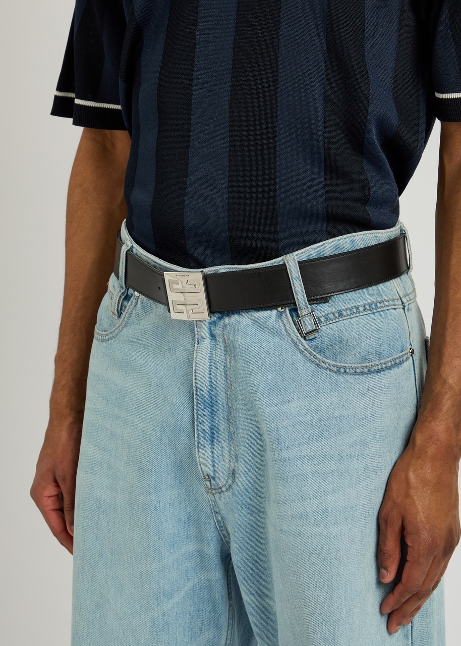 Givenchy Logo Embossed Leather Belt - 3