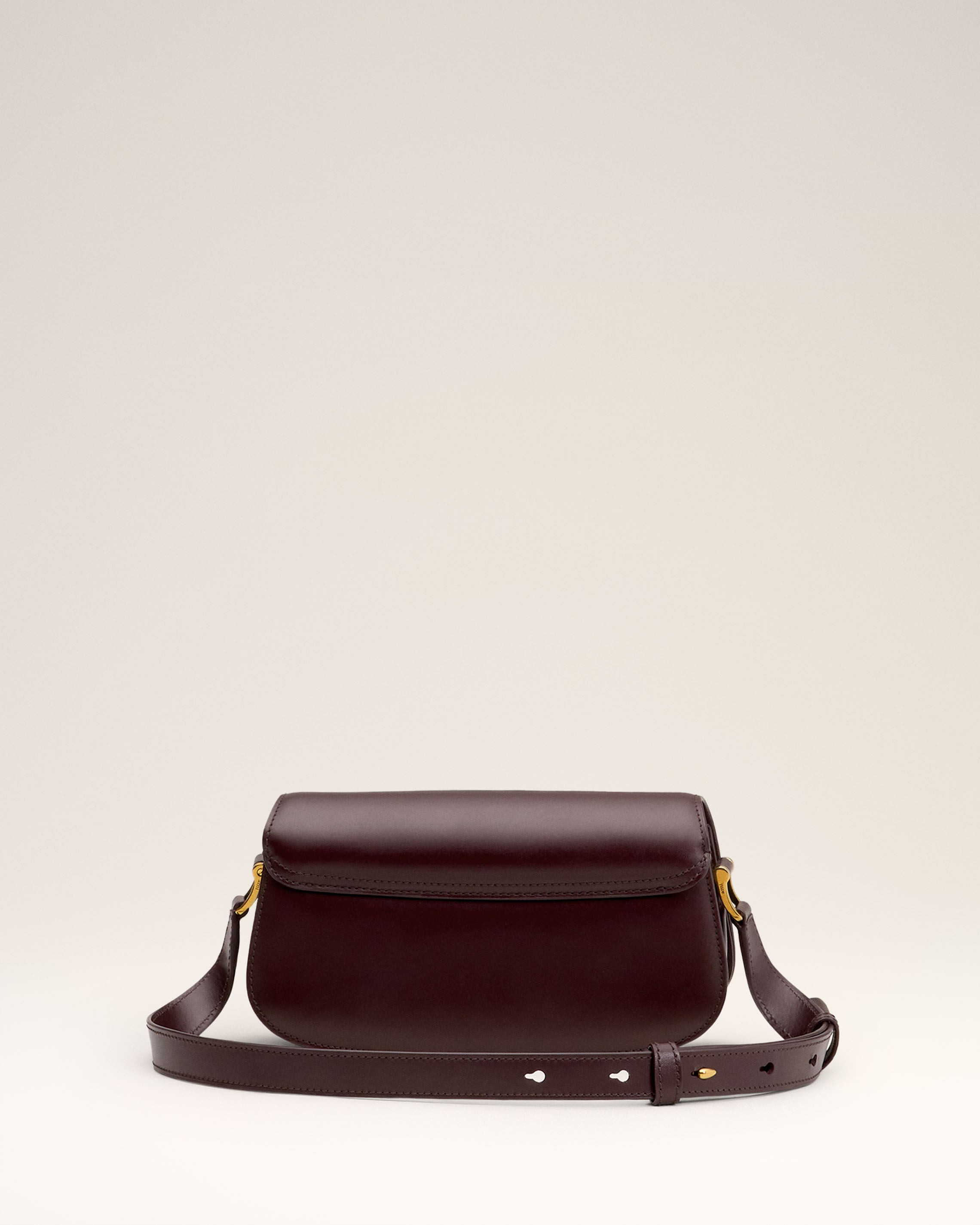 BURGUNDY LEATHER SHOULDER BAG PARIS PARIS BAG - 4
