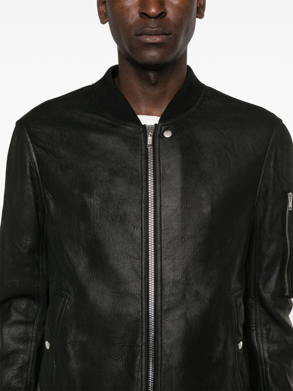 leather bomber jacket - 5