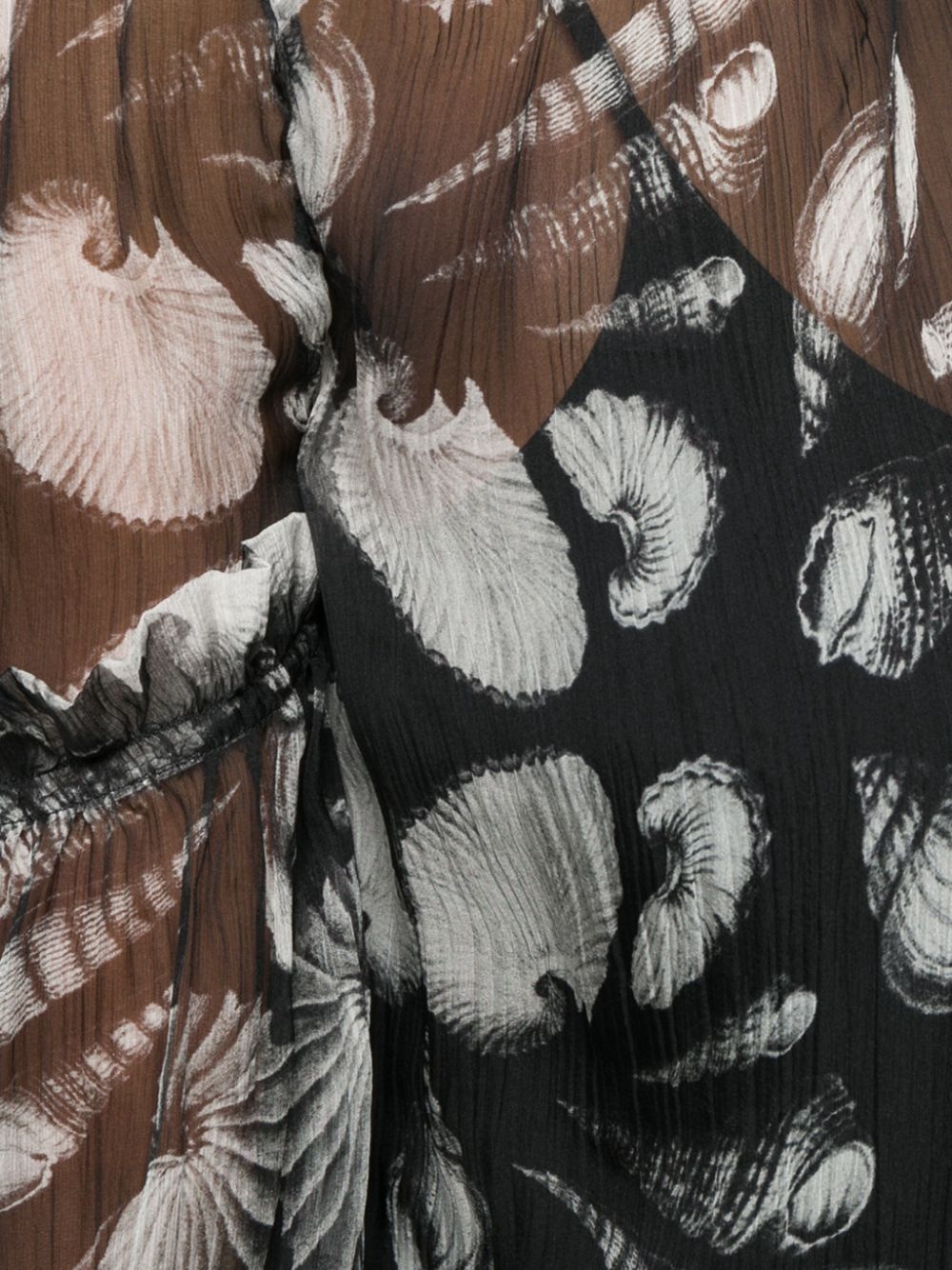 seashell print high-low blouse - 5