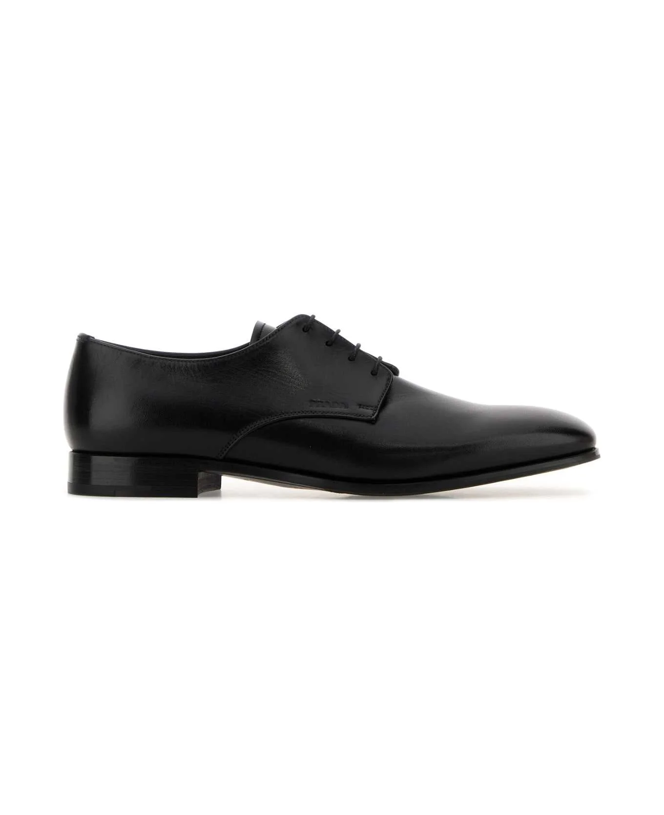 Black Ovine Leather Lace-up Shoes - 1