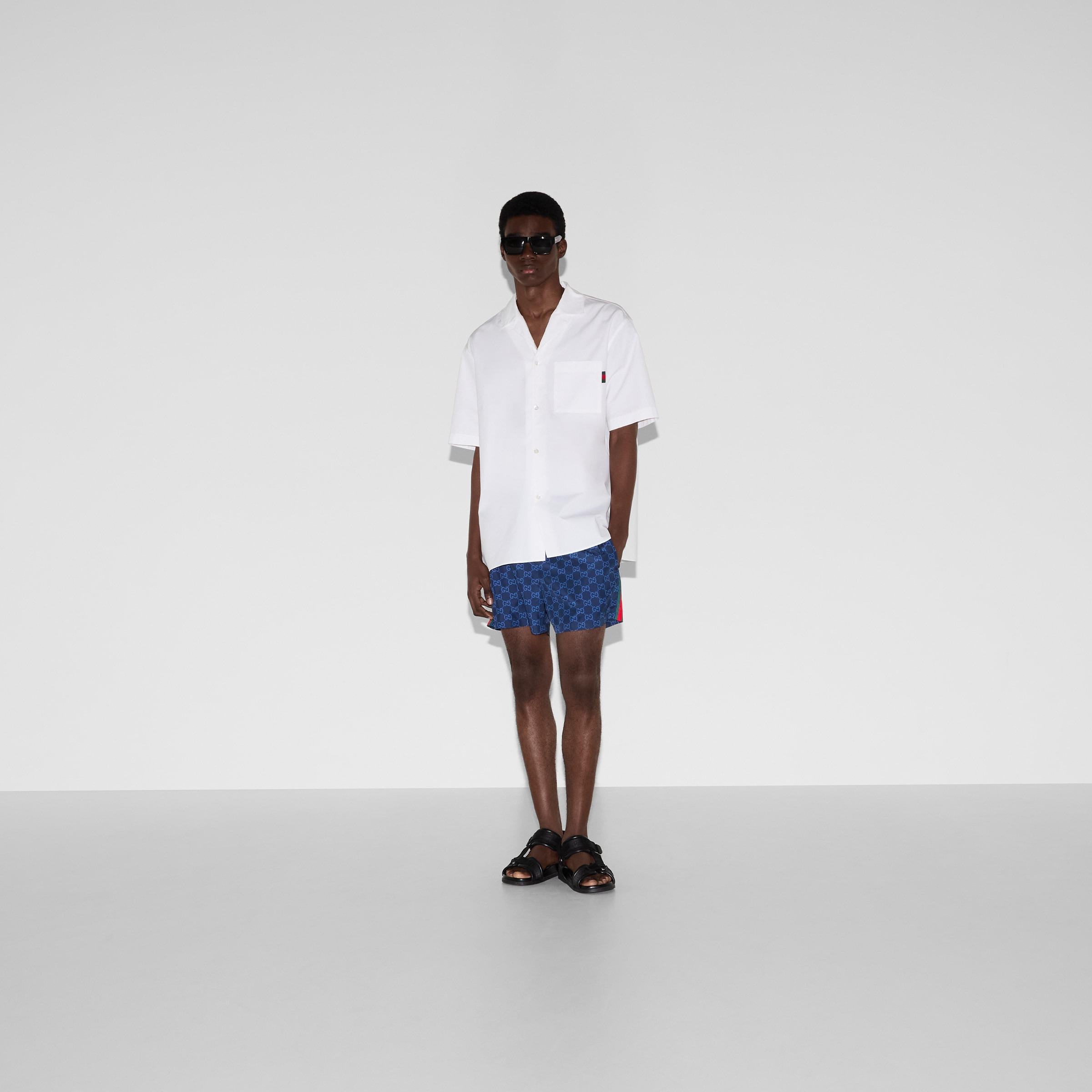 Printed poplin tech swim shorts - 2