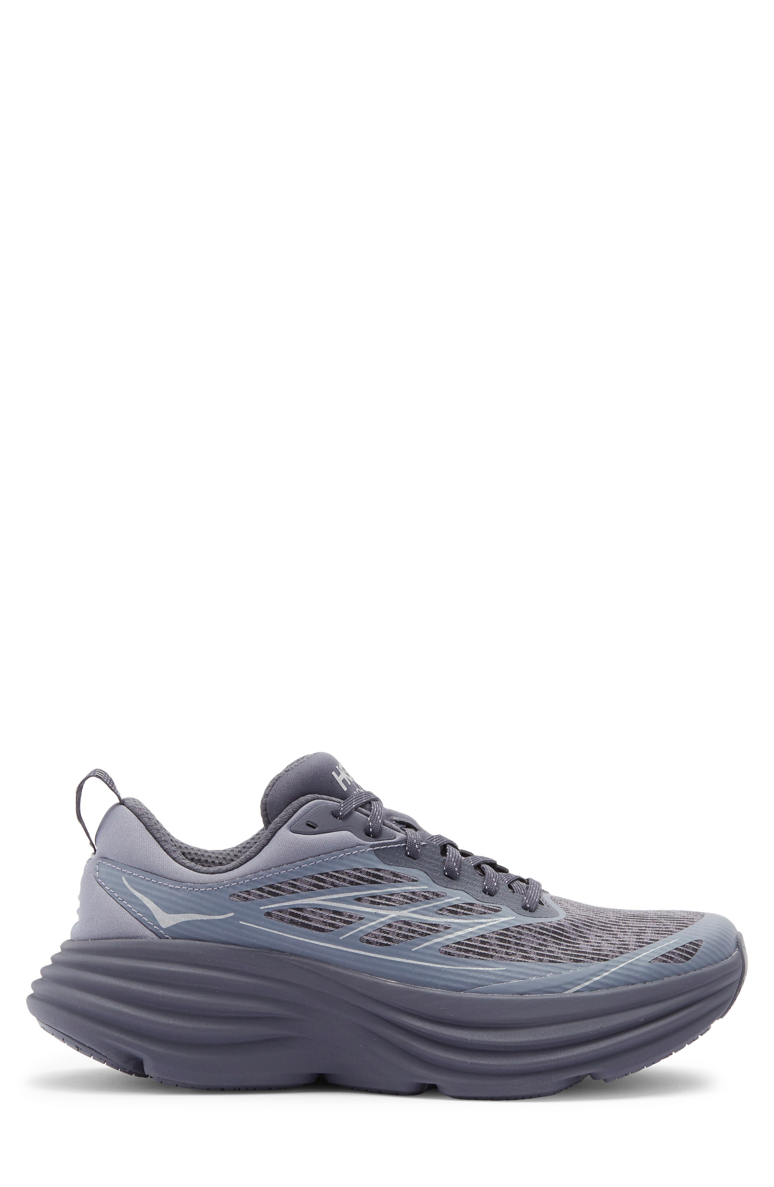 HOKA Bondi 8 Caged Sneaker in Charcoal Grey /Grey Skies at Nordstrom - 3