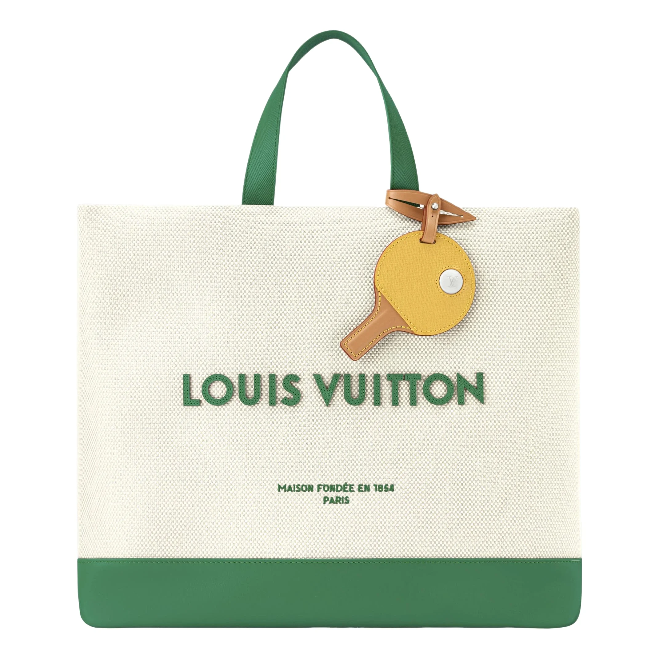 LOUIS VUITTON Shopper Tote MM 'Ecru White Grass Green' M29327 - 1
