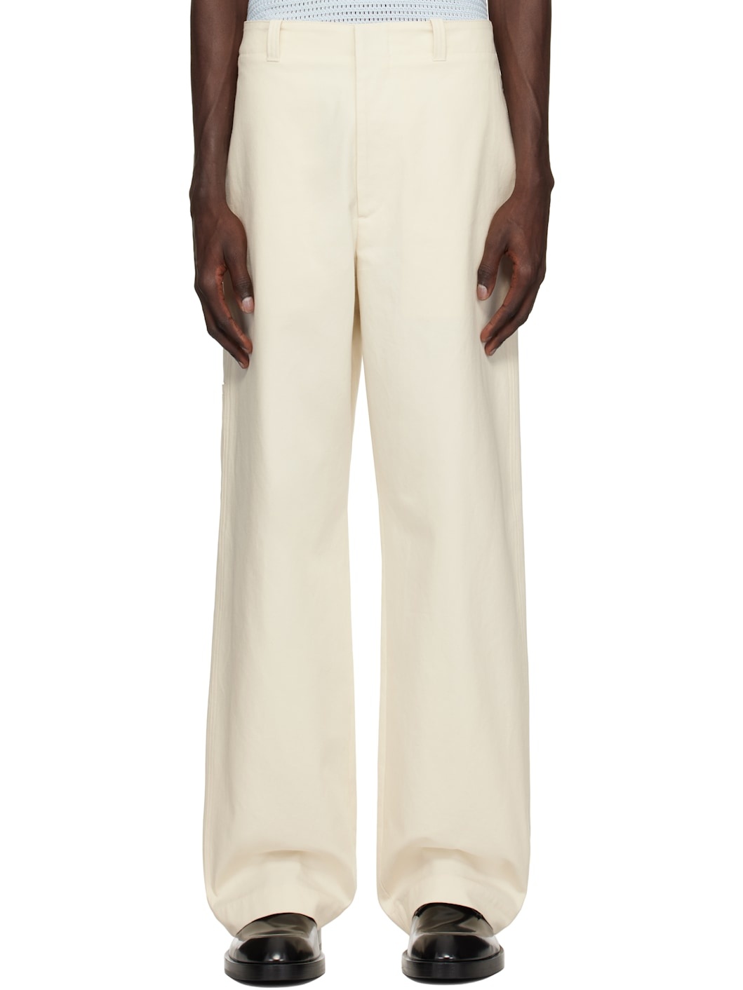 Off-White Heavy Cotton Canvas Trousers - 1