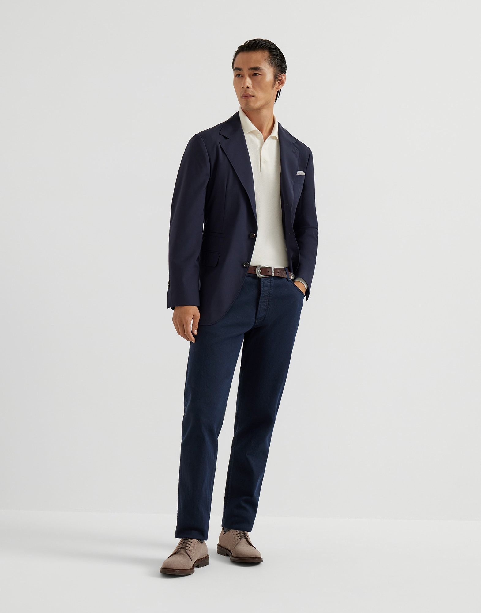 Super 150s lightweight wool and silk deconstructed blazer - 5