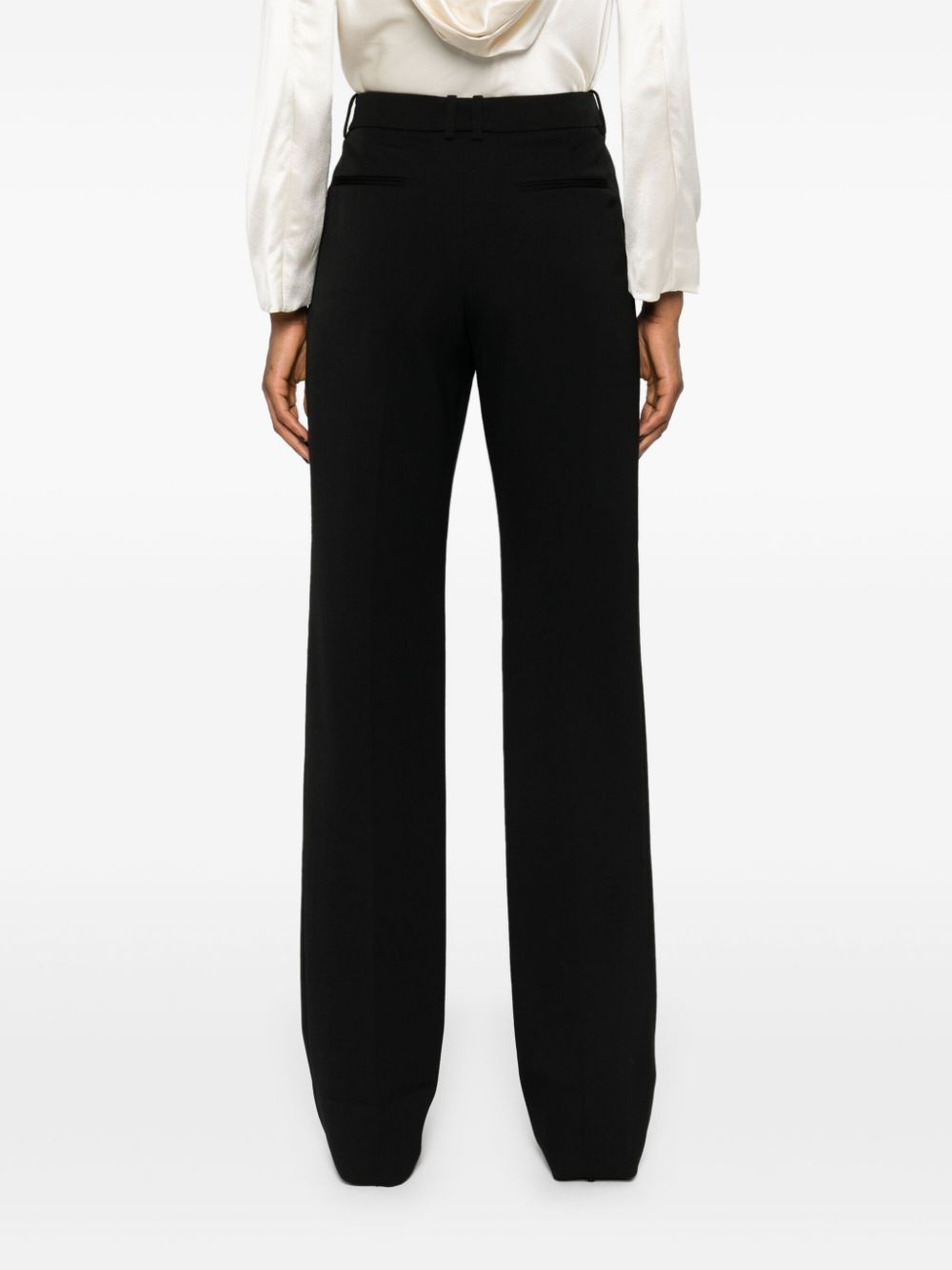 straight-leg tailored wool trousers - 4