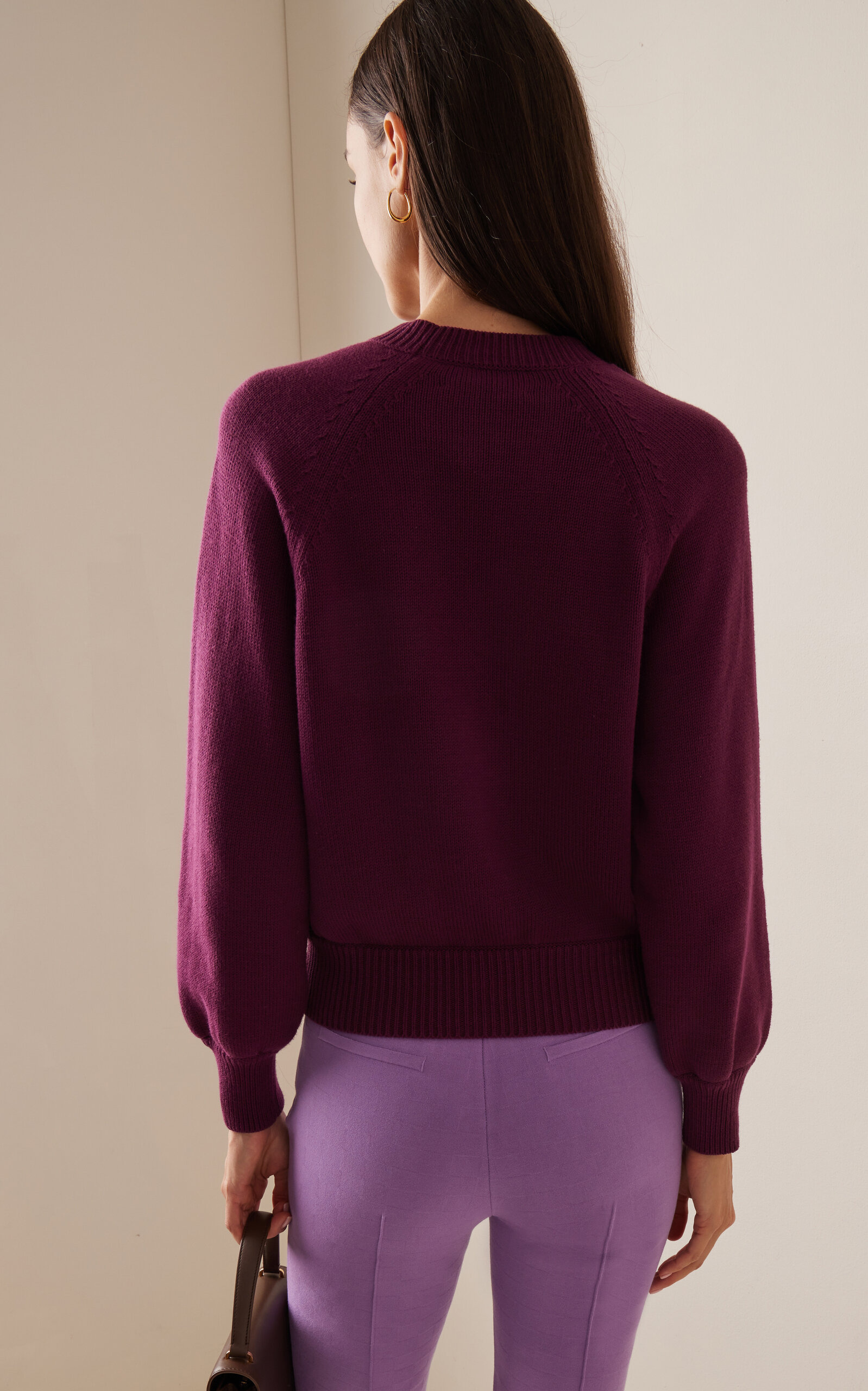 Exclusive Cotton Sweater burgundy - 4