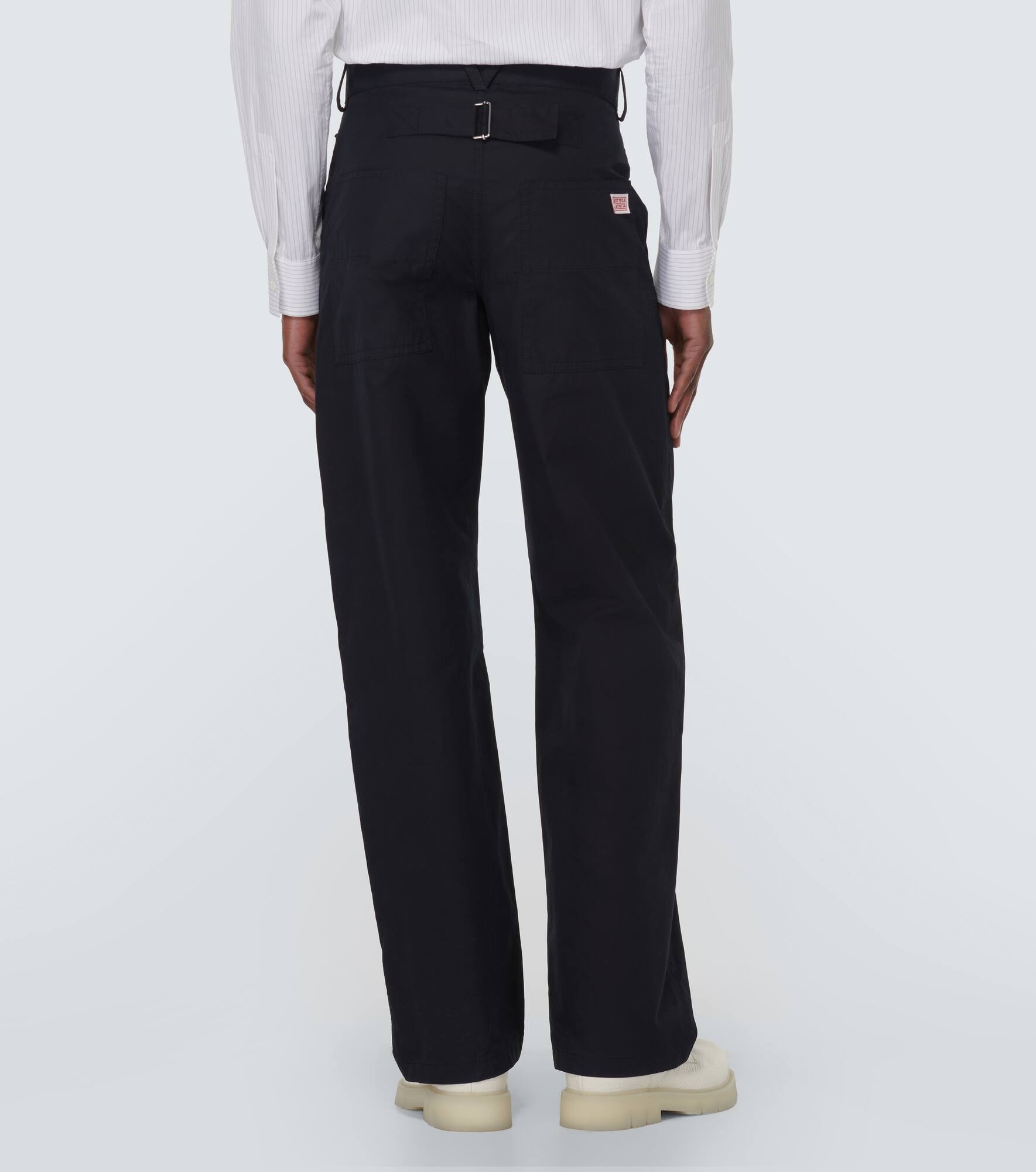 Cotton twill straight pants - 4