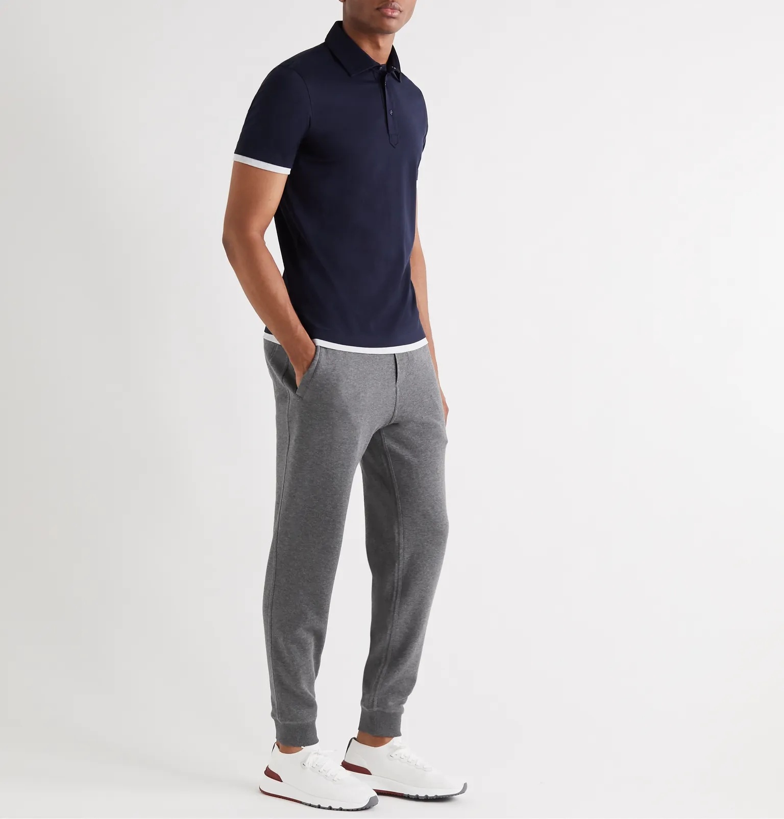 Tapered Cotton-Blend Jersey Sweatpants - 7