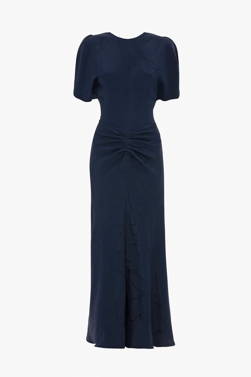 Bela Midi Dress In Navy 1