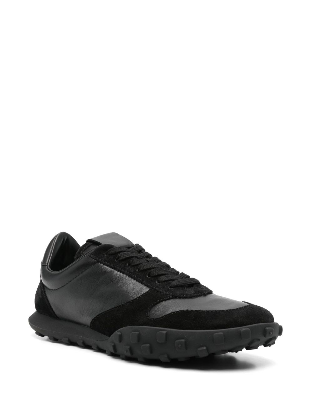 leather lace-up sneakers - 2