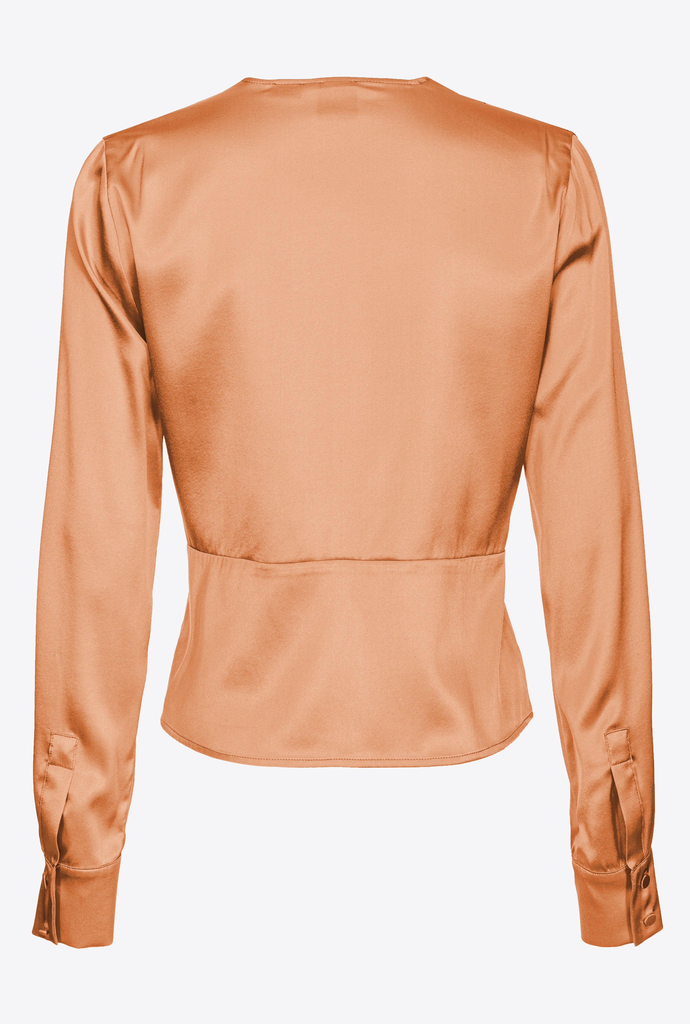 LONG-SLEEVED SATIN BLOUSE - 2