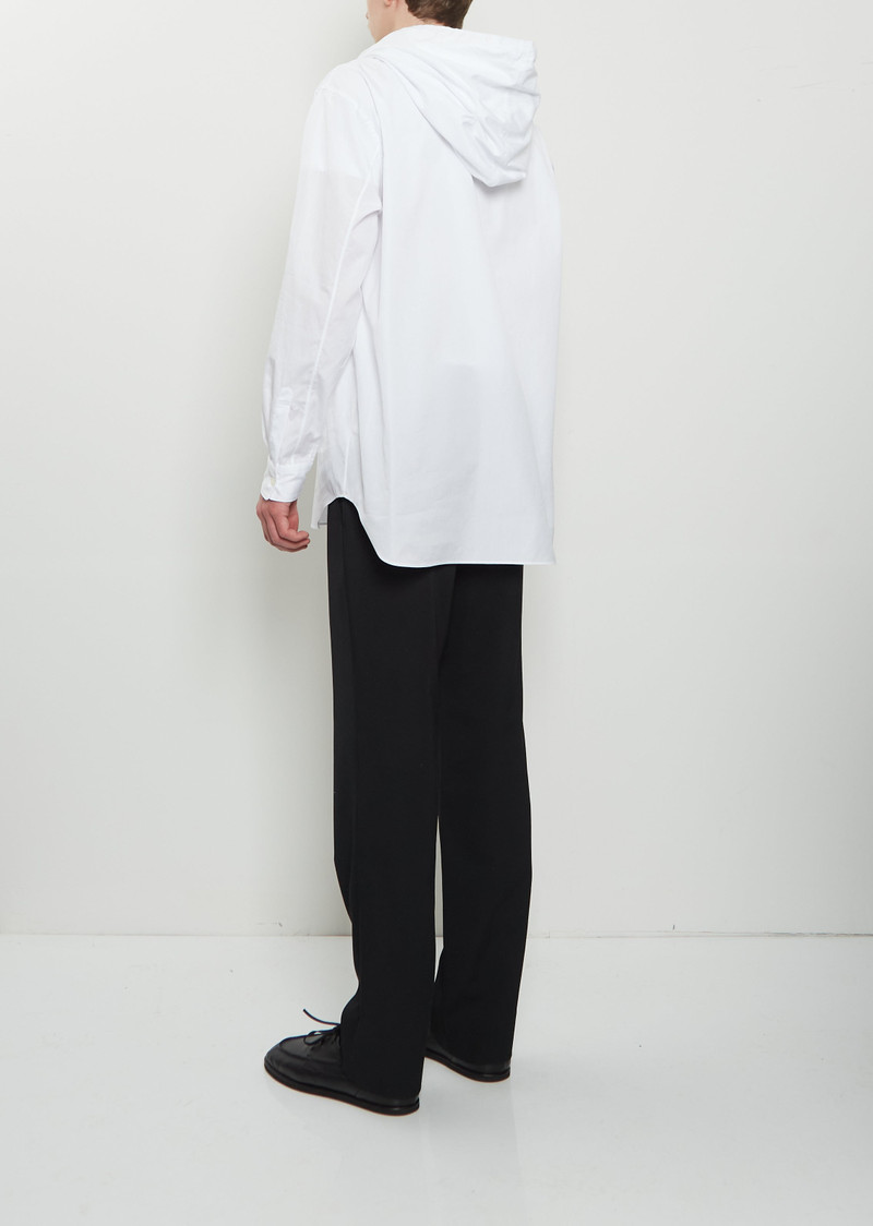 Comme des Garçons Homme Plus Cotton Double Hood Shirt — White outlook