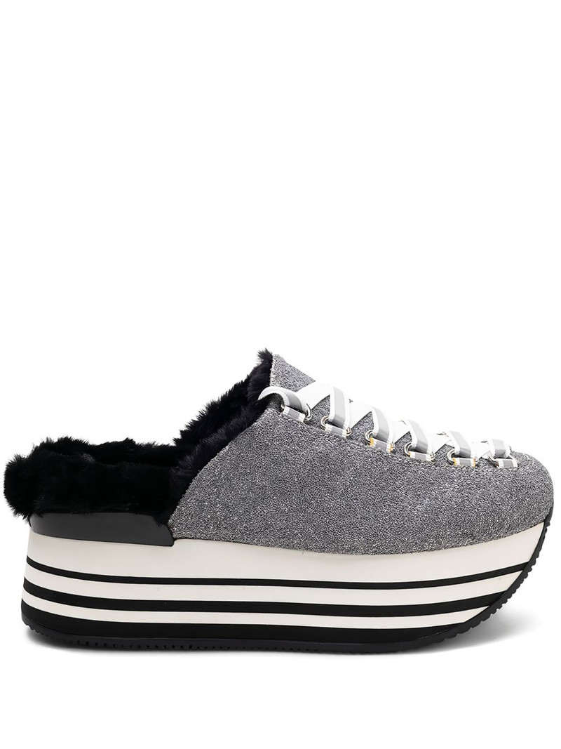 platform lace-up mules 1