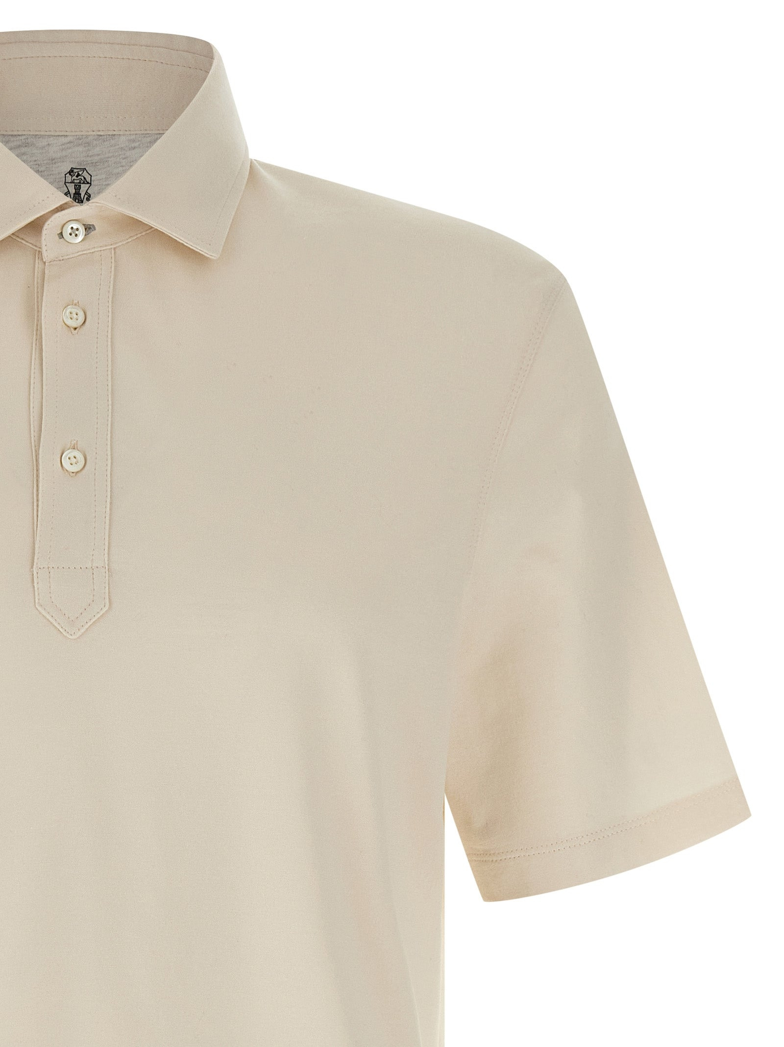 Cotton Shirt Polo Beige - 3
