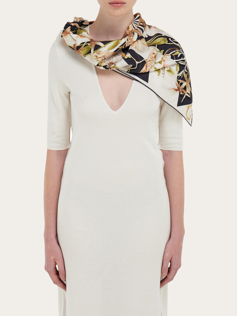 Gaia print silk scarf 3
