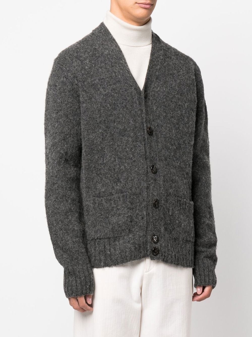 button-up knitted cardigan - 5