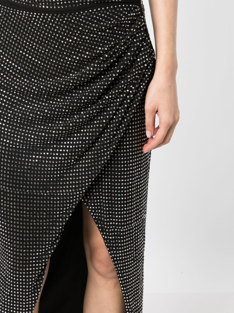 gem-embellished draped skirt 5