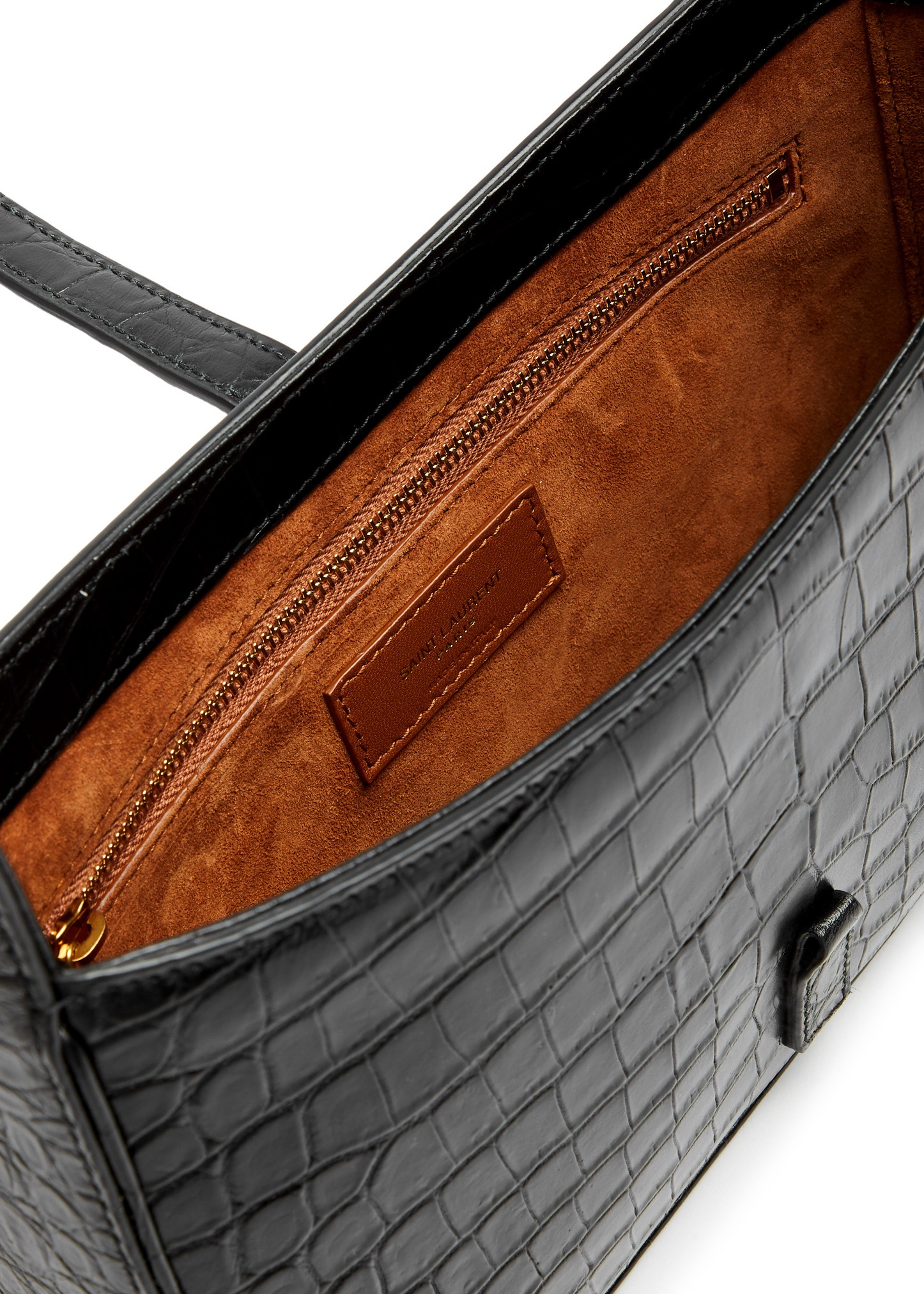 Le 5 à 7 crocodile-effect leather shoulder bag - 4