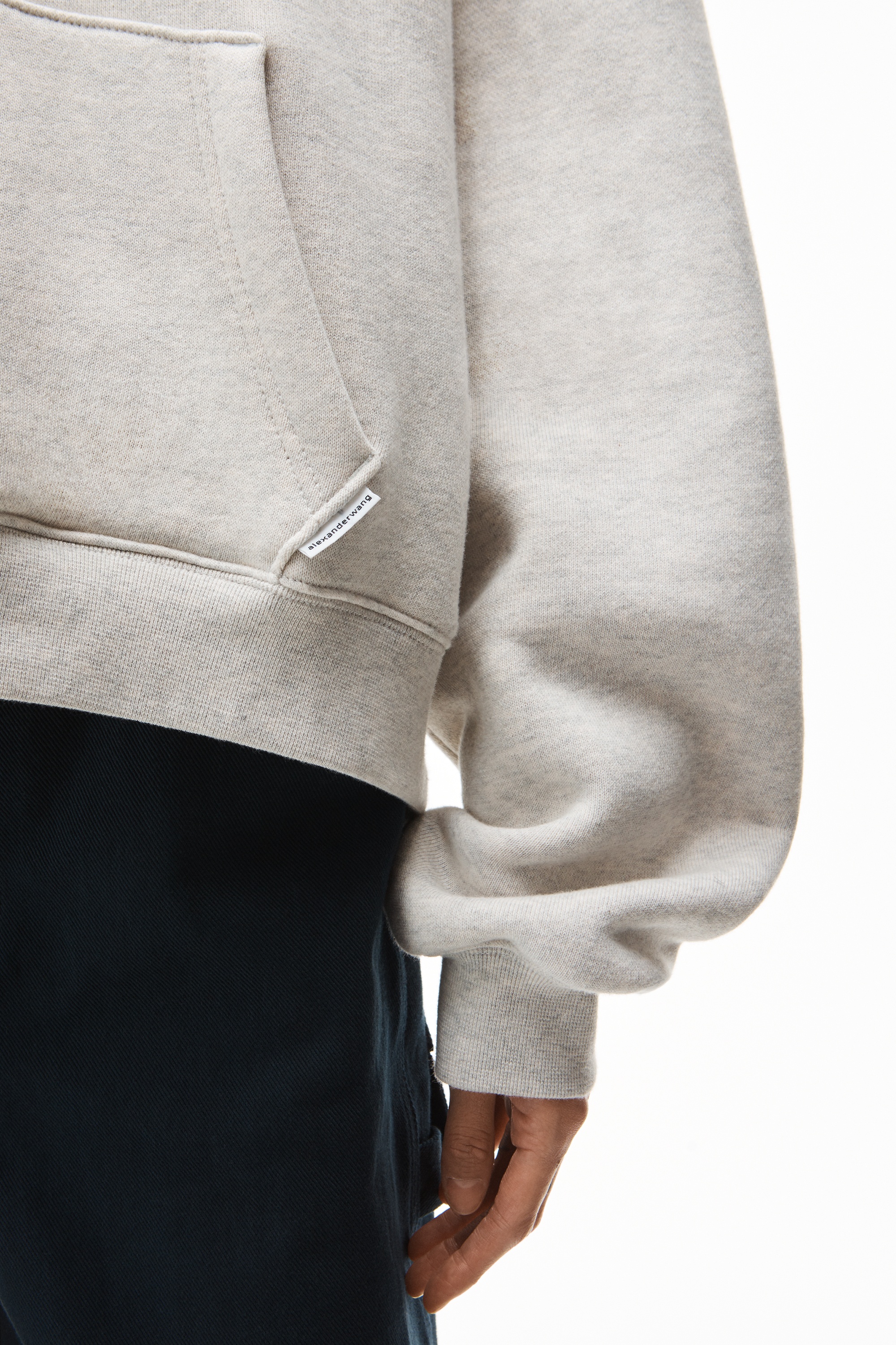 HOODIE IN DENSE FLEECE - 5