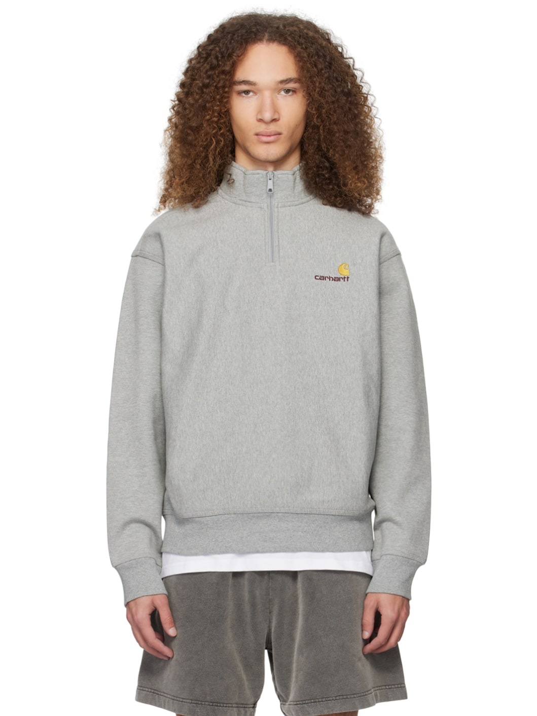 Gray American Script Sweatshirt - 1